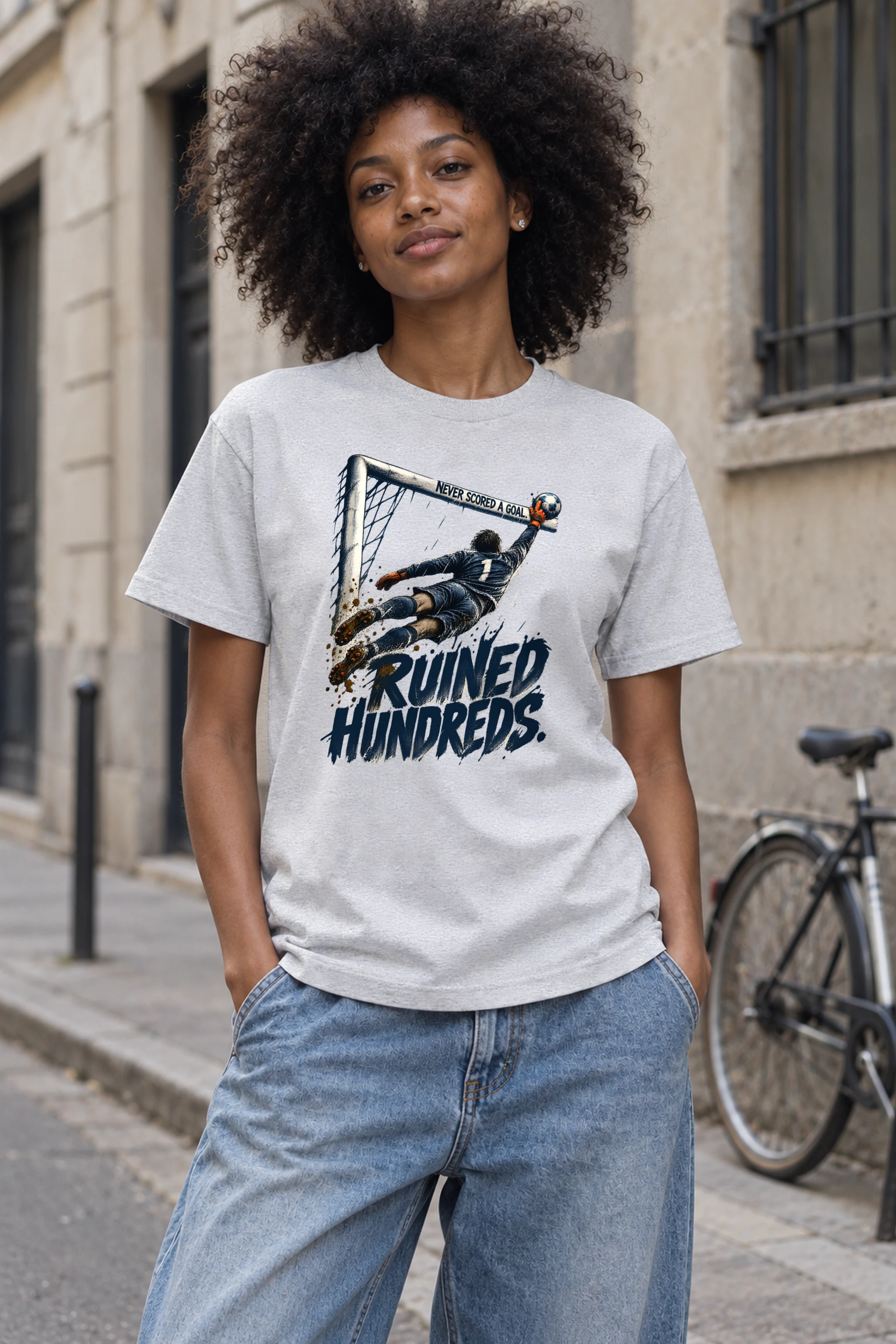 "Never Scored a Goal" Heavyweight Unisex Crewneck T-shirt