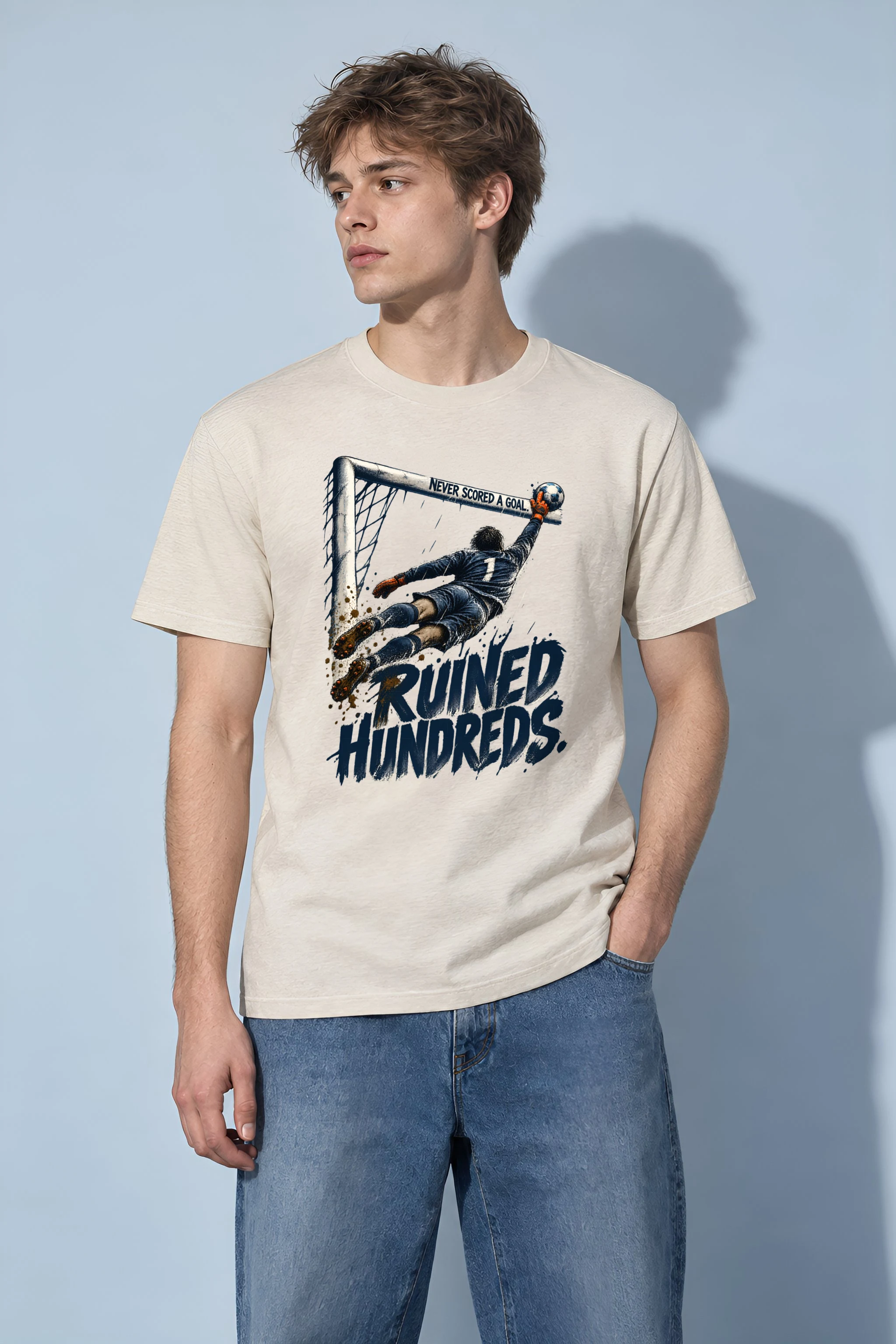 "Never Scored a Goal" Heavyweight Unisex Crewneck T-shirt