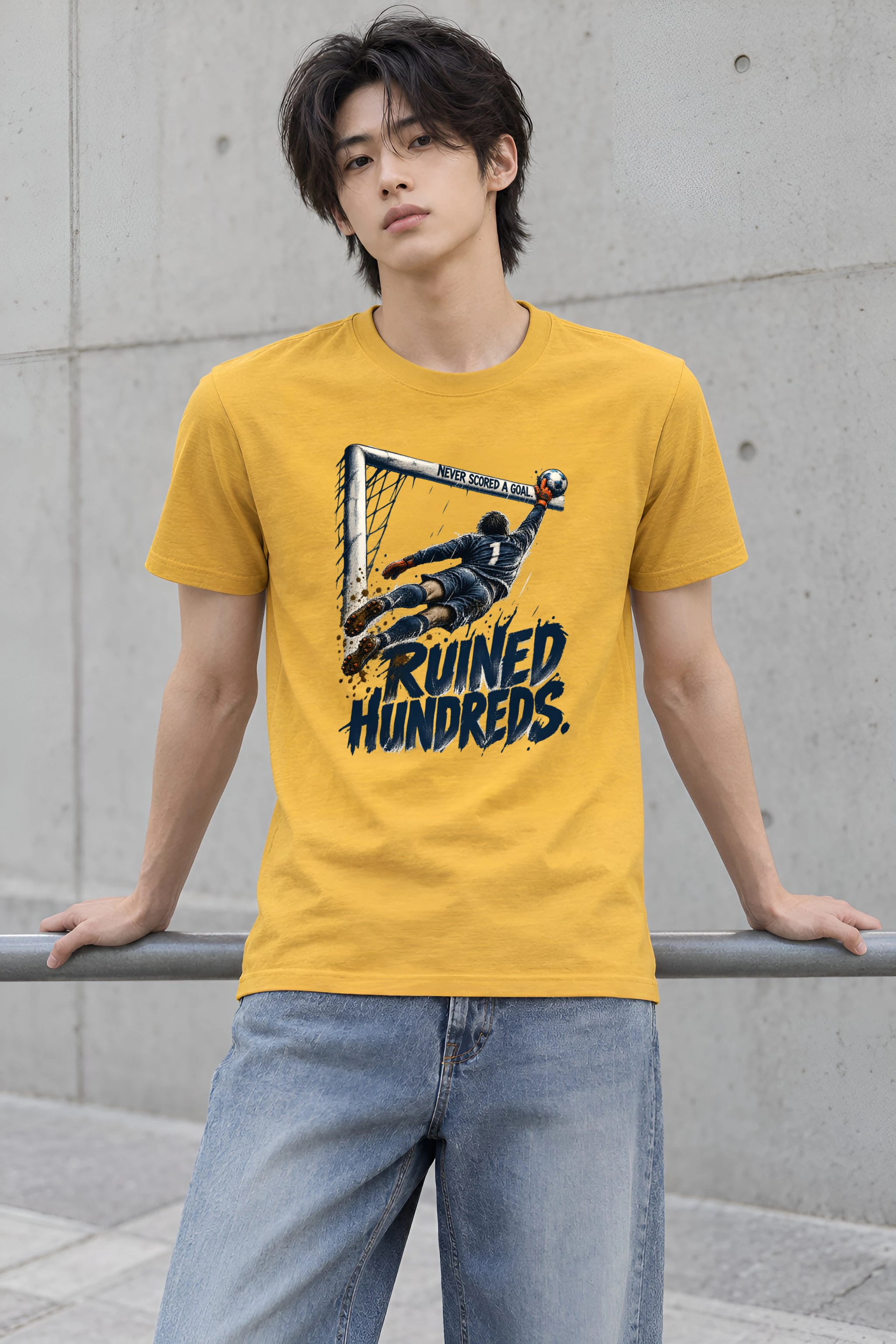 "Never Scored a Goal" Heavyweight Unisex Crewneck T-shirt