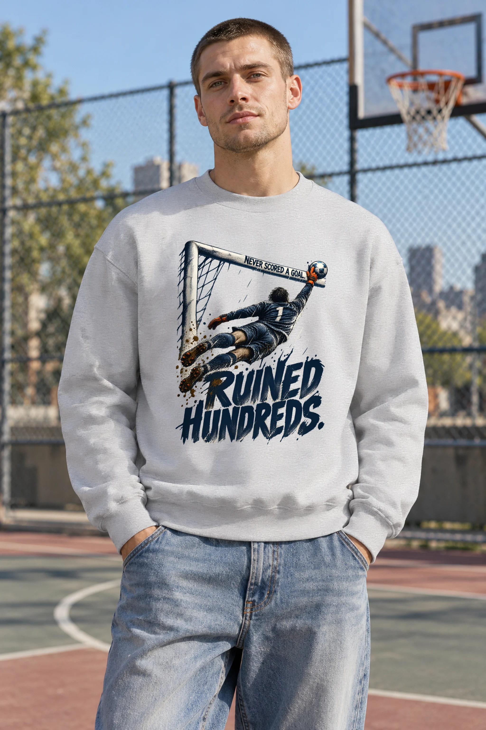 "Never Scored A Goal" Unisex Crewneck Sweatshirt