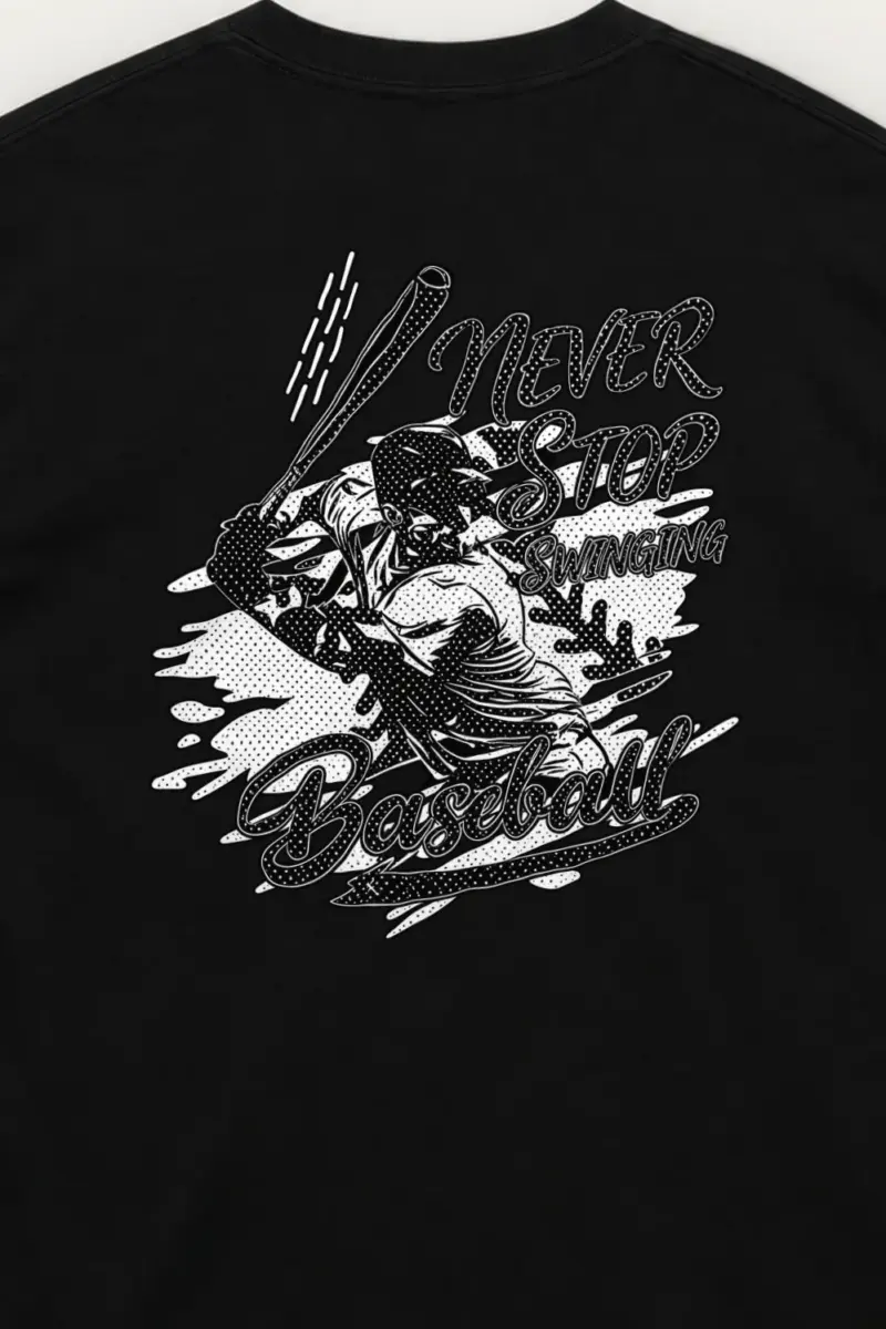 "Never Stop Swinging Baseball" Unisex Longsleeve T-shirt
