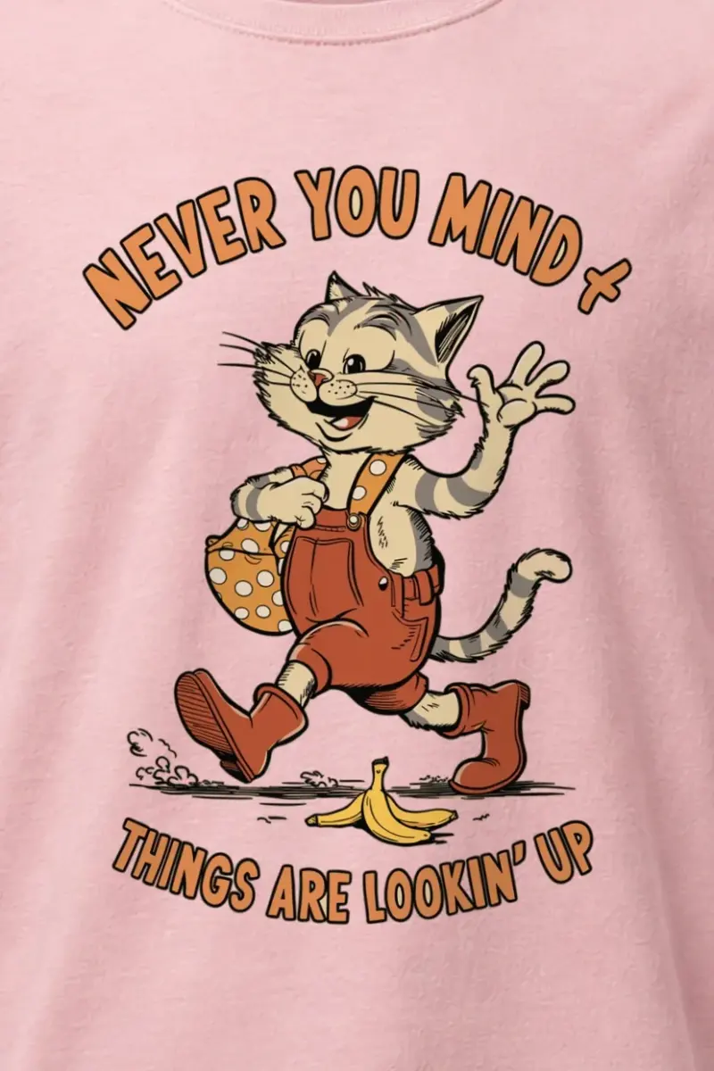 "Never You Mind" Heavyweight Unisex Crewneck T-shirt