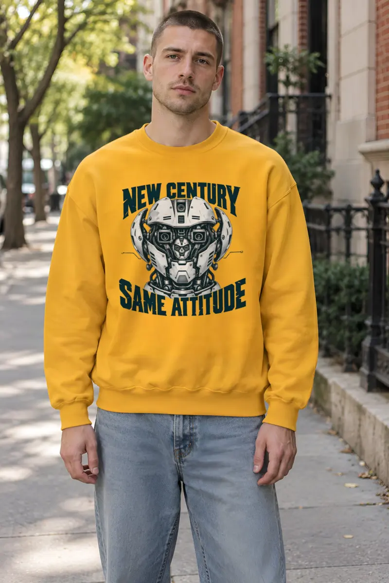 “New Century, Same Attitude” Heavy Blend Unisex Crewneck Sweatshirt