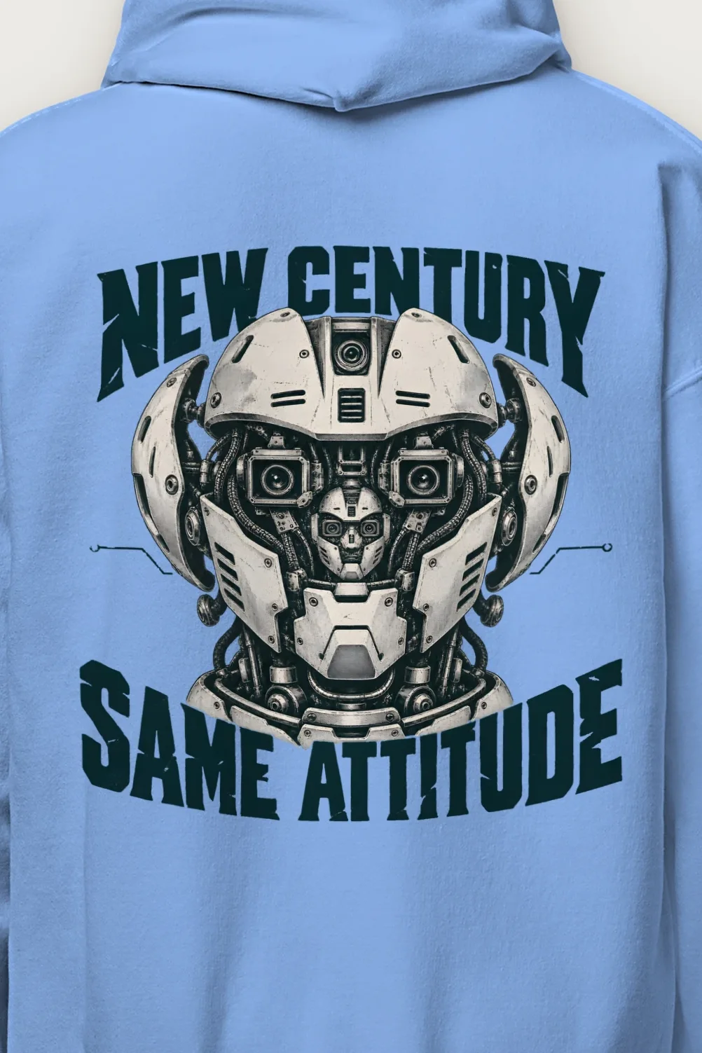 "New Century Same Attitude" Heavy Blend Unisex Pullover Hoodie - the graphic up close