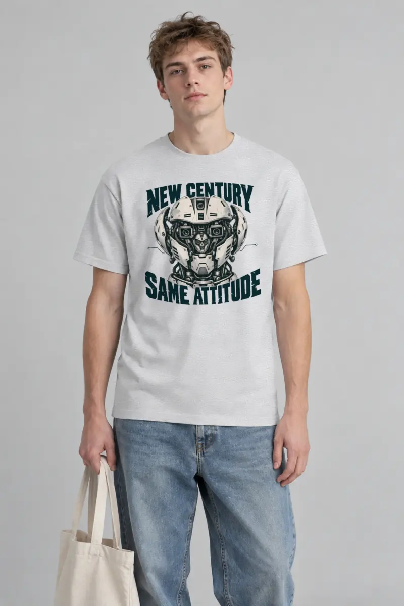 "New Century, Same Attitude" Heavyweight Unisex Crewneck T-shirt