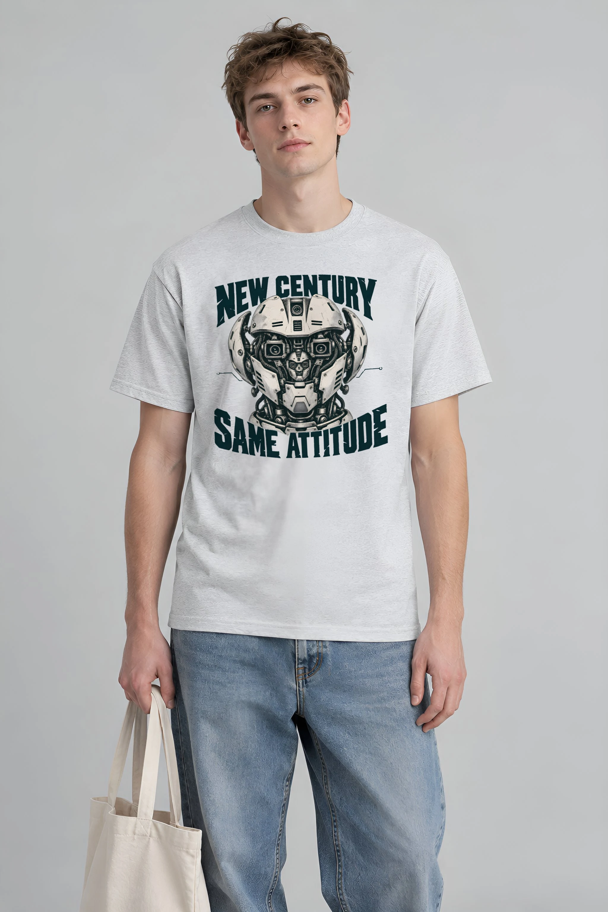 "New Century, Same Attitude" Heavyweight Unisex Crewneck T-shirt