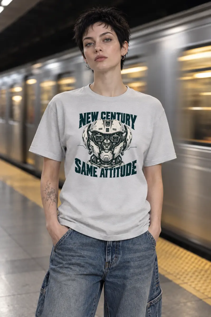 "New Century, Same Attitude" Heavyweight Unisex Crewneck T-shirt