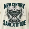 "New Century Same Attitude" Men's Oversized Heavyweight Crewneck T-Shirt