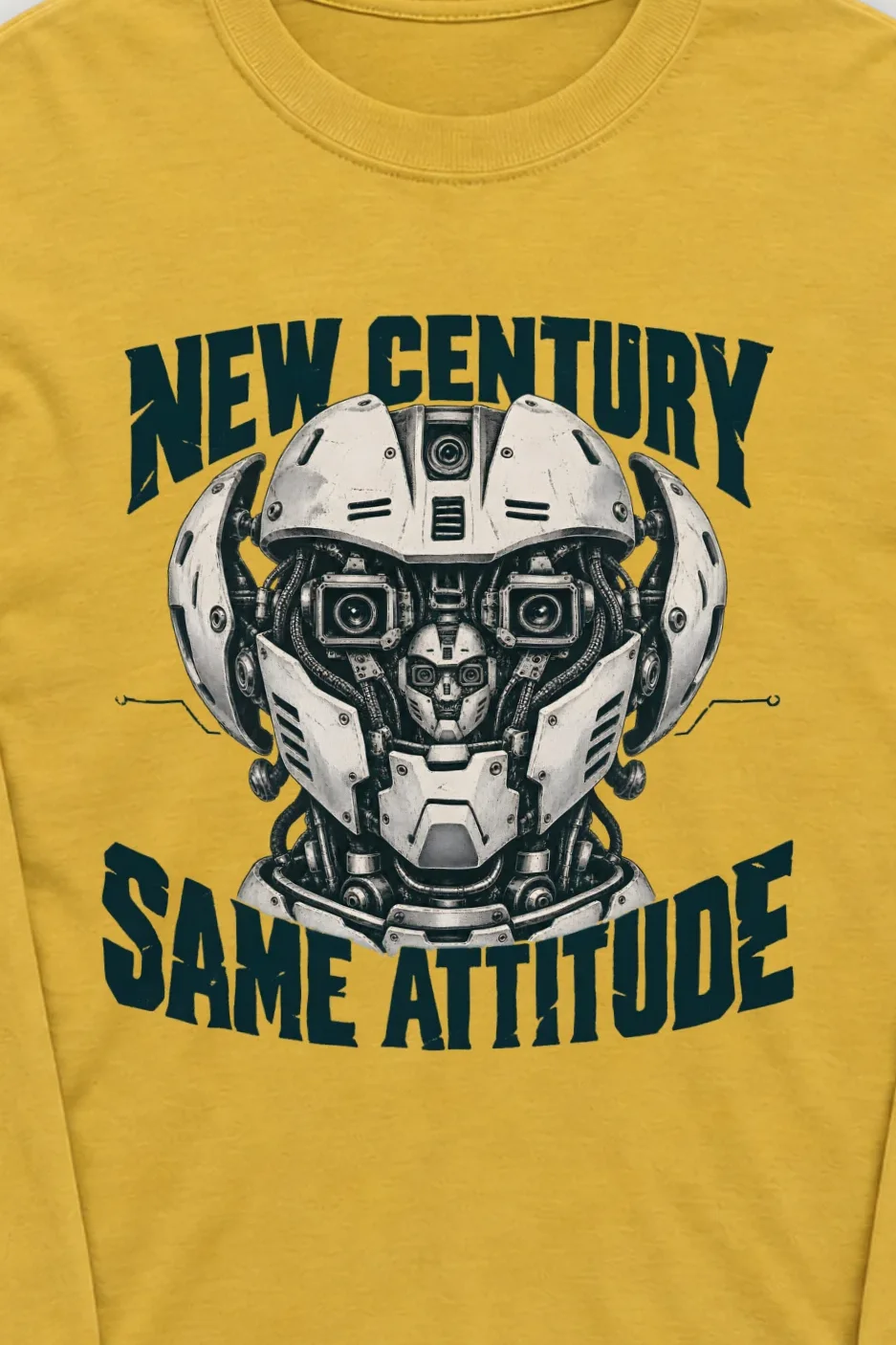 "New Century Same Attitude" Unisex Longsleeve T-shirt - the graphic up close