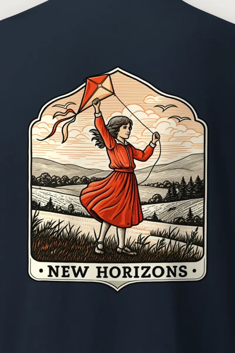 "New Horizons" Heavyweight Unisex Crewneck T-shirt