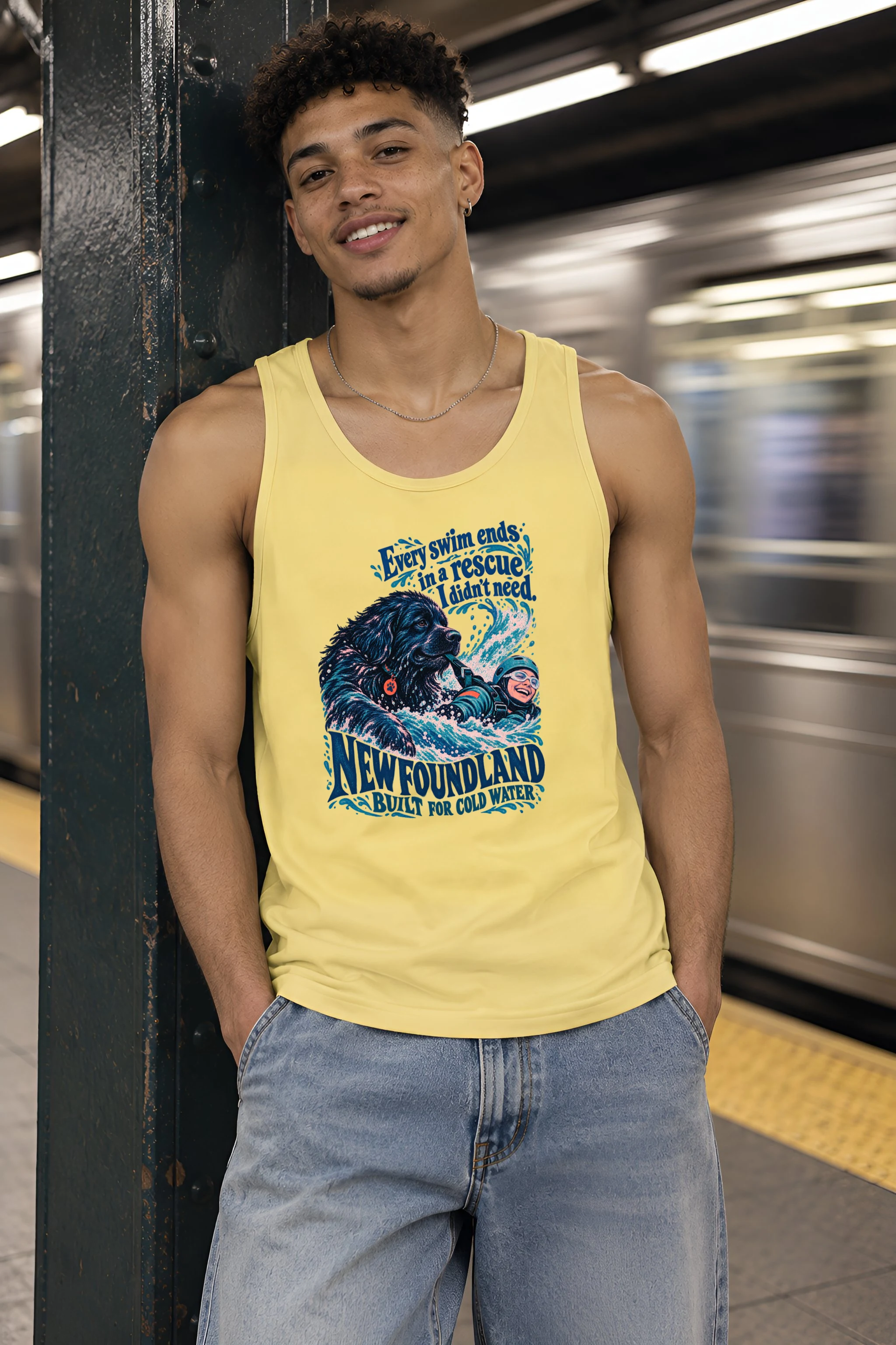 "Newfoundland Rescue" Unisex Jersey Tank