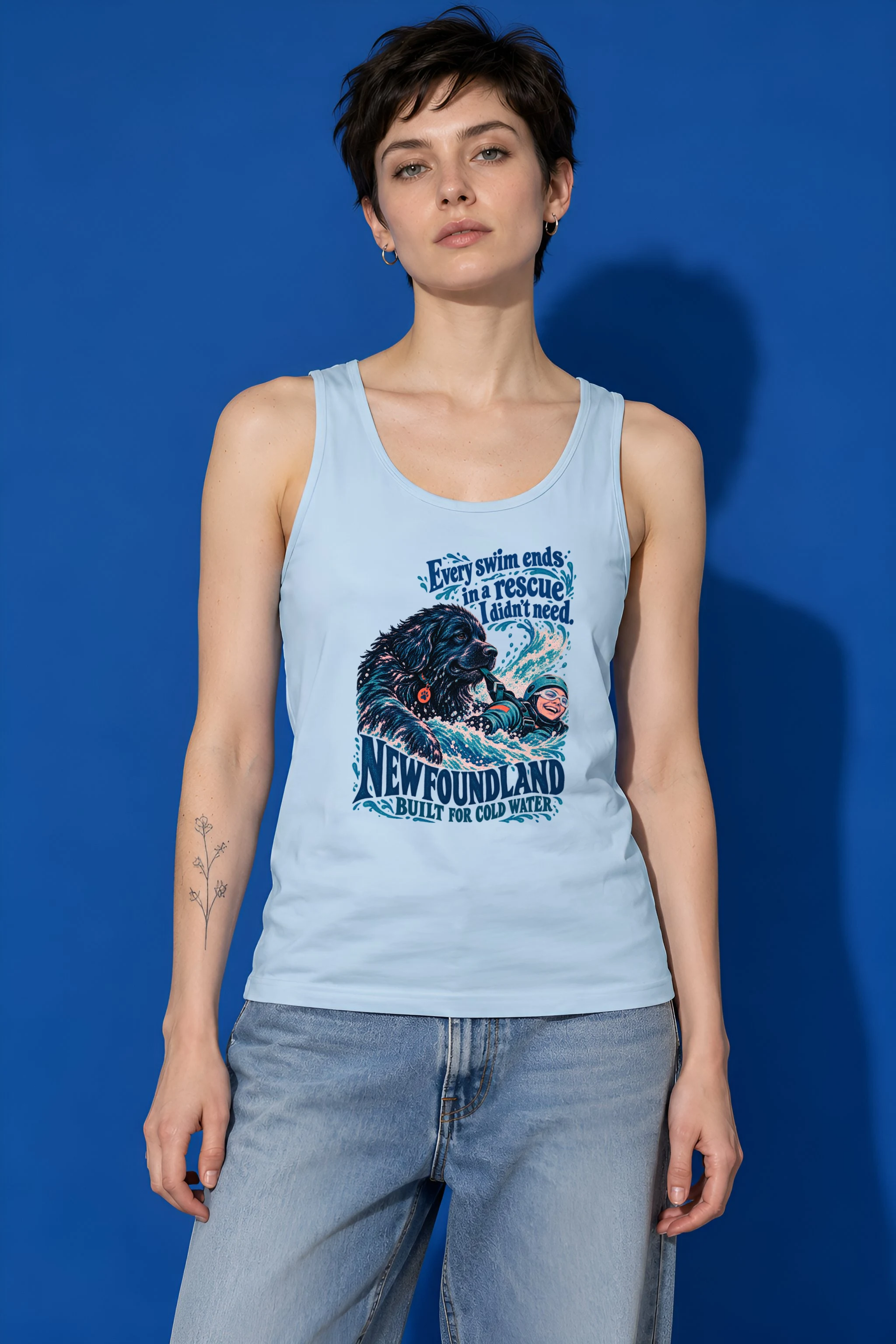 "Newfoundland Rescue" Unisex Jersey Tank