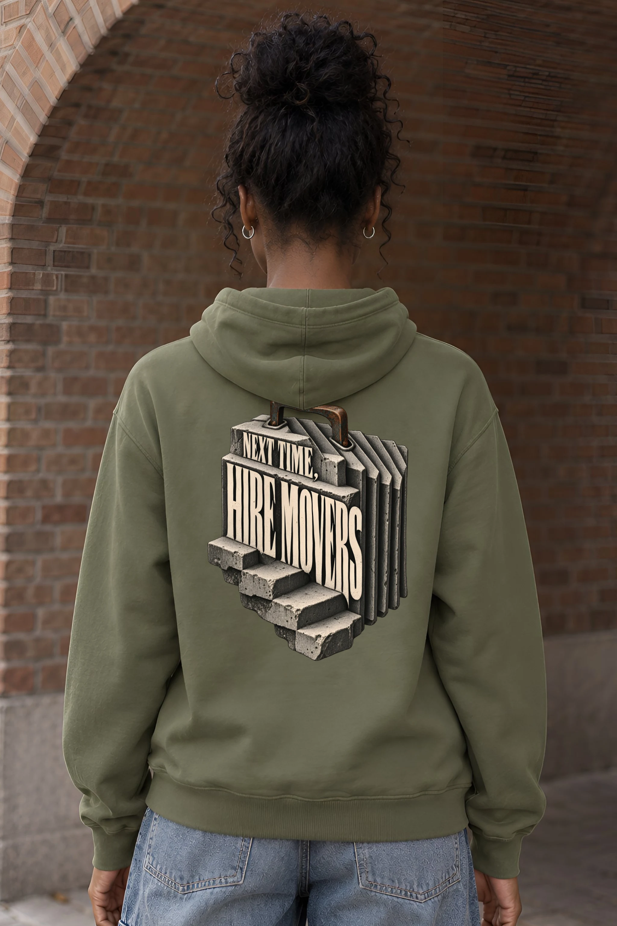 "Next Time, Hire Movers" Heavy Blend Unisex Pullover Hoodie