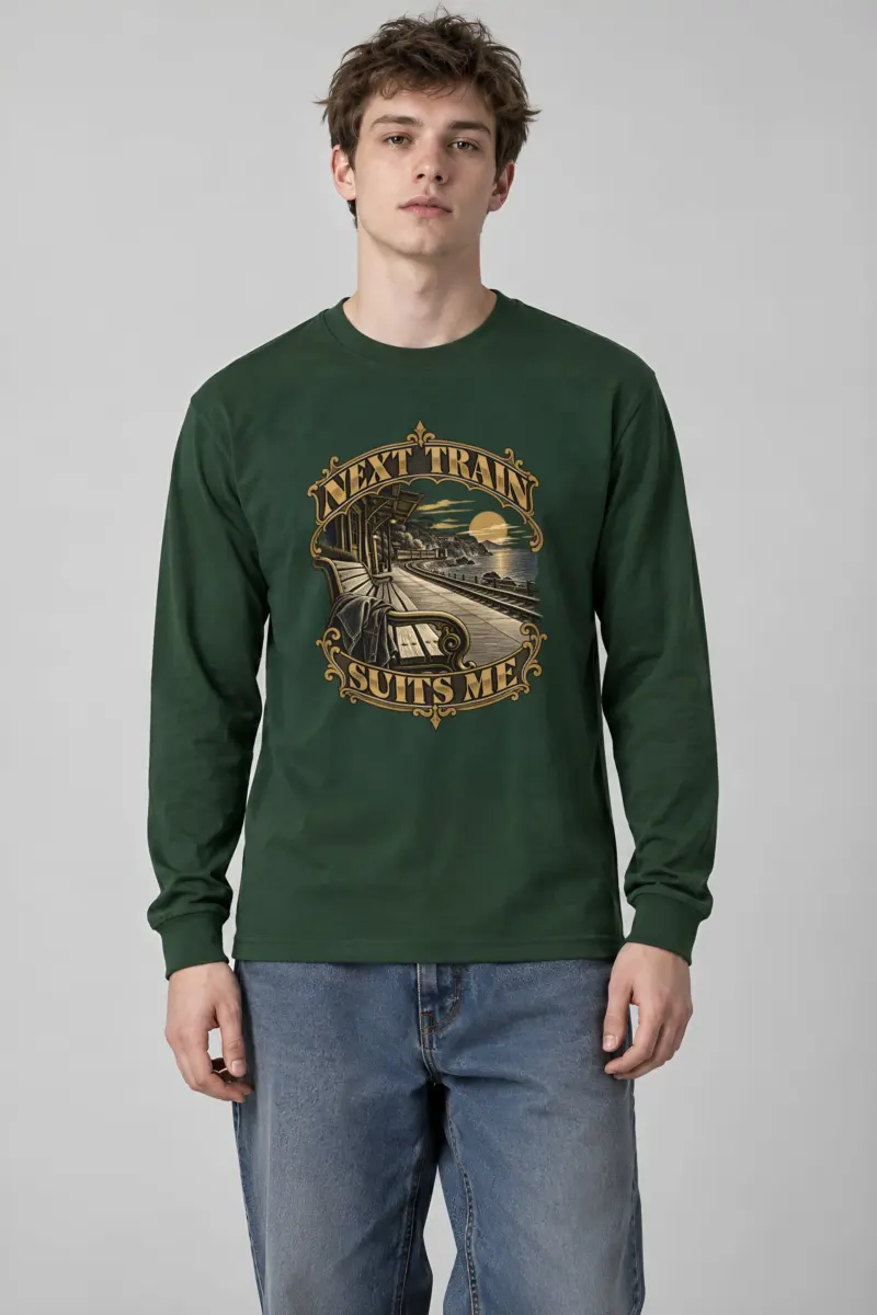"Next Train Suits Me" Unisex Longsleeve T-shirt