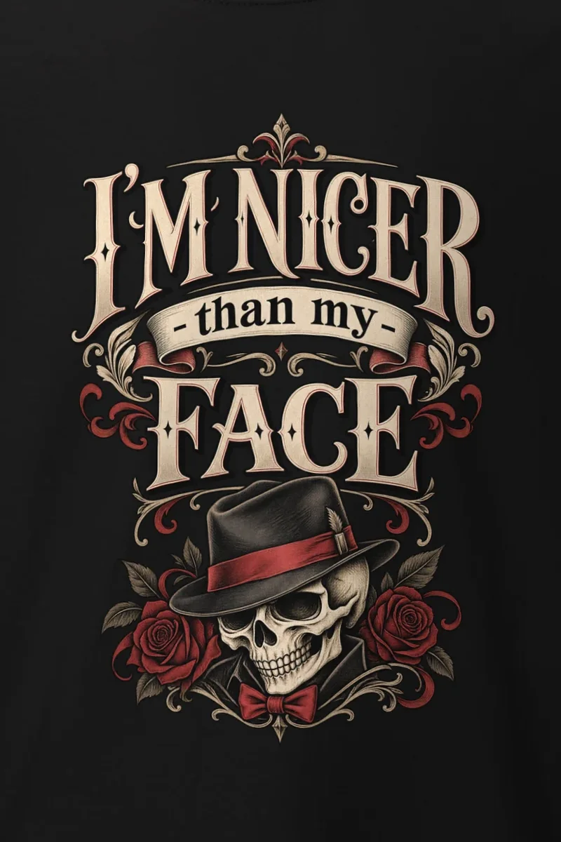"Nicer Than My Face" Heavyweight Unisex Crewneck T-shirt