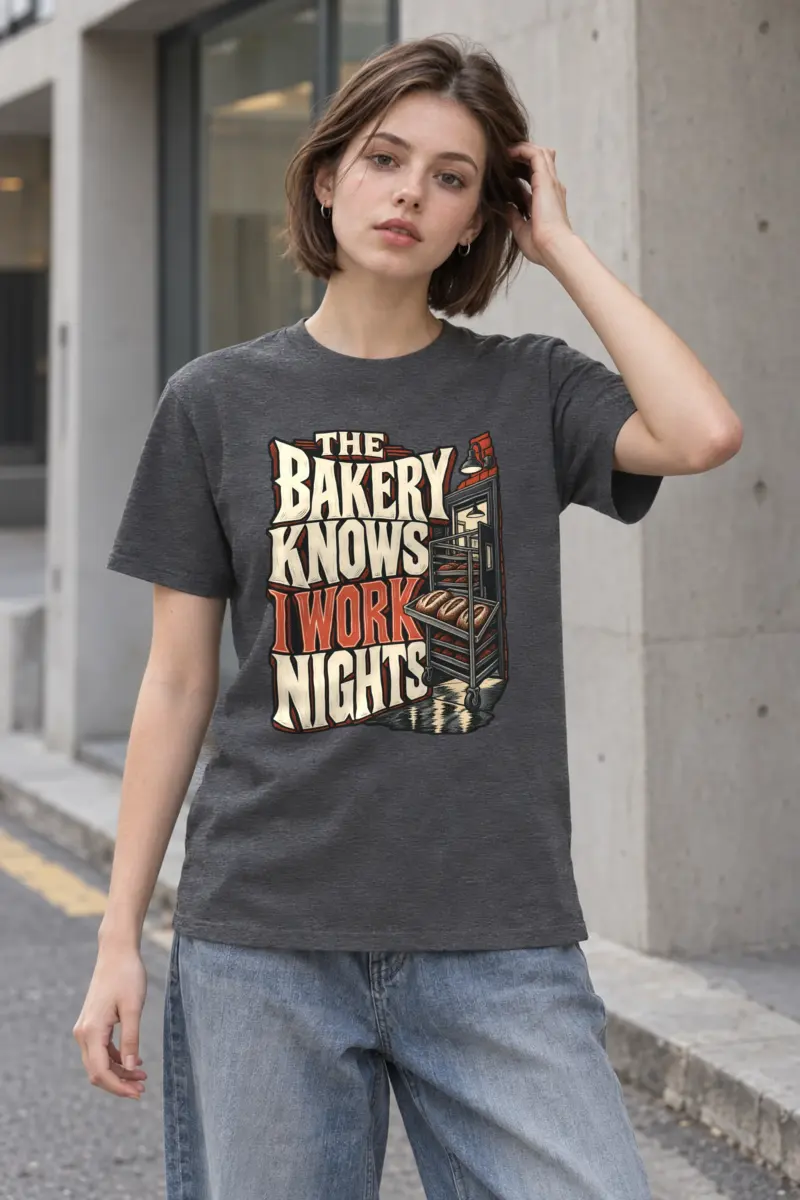 "Night Bakery Rack" Heavyweight Unisex Crewneck T-shirt