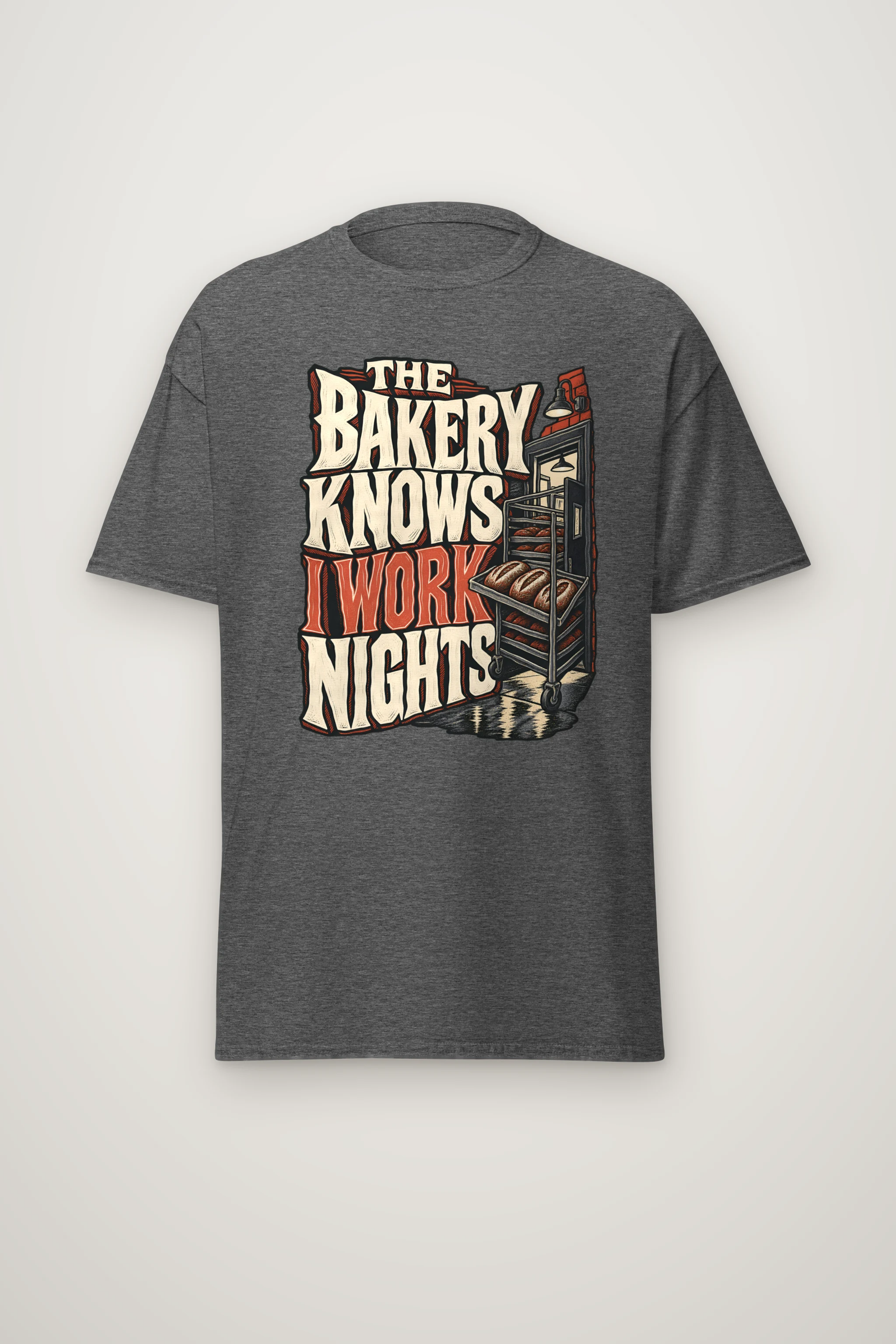"Night Bakery Rack" Heavyweight Unisex Crewneck T-shirt