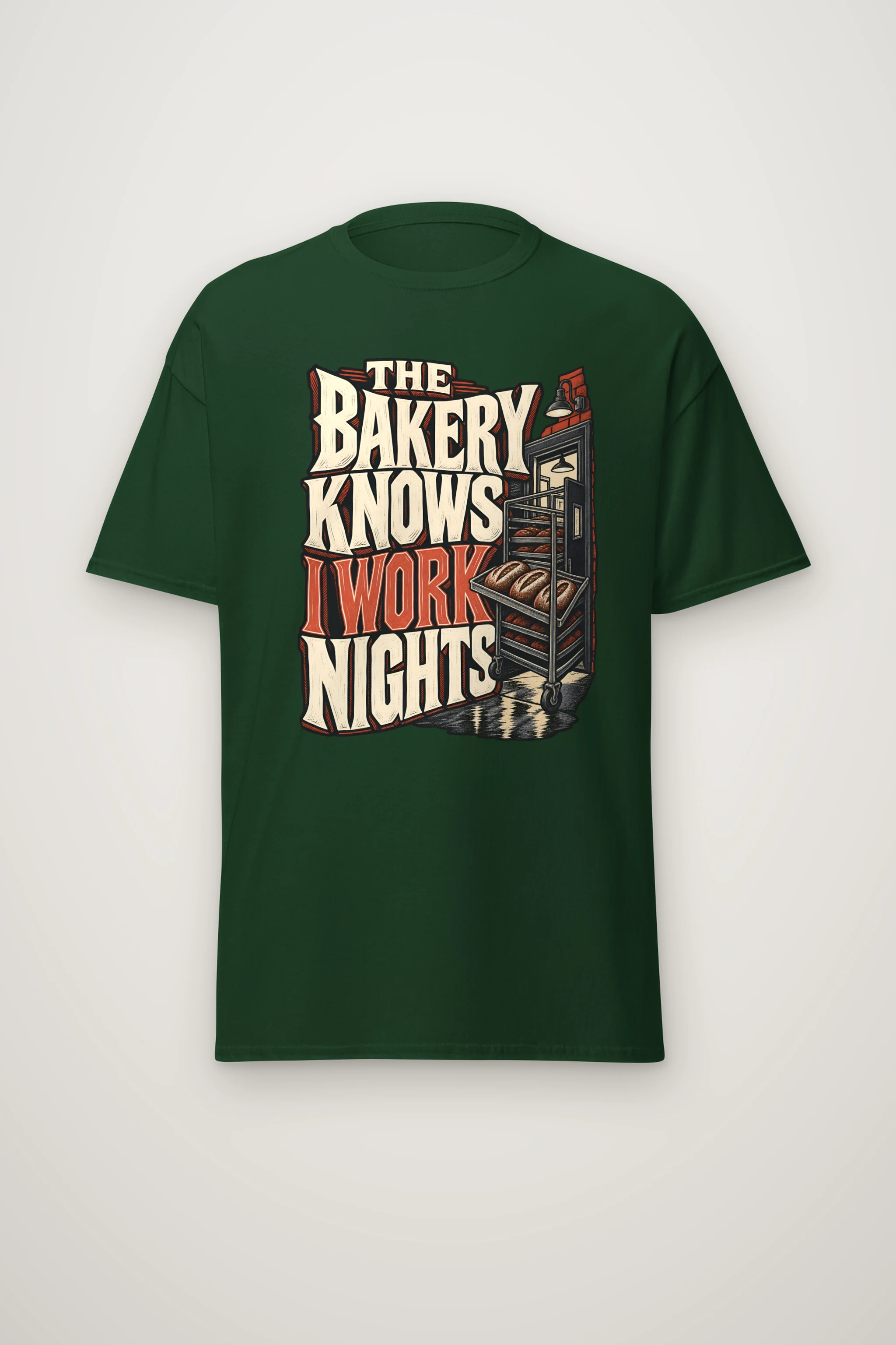 "Night Bakery Rack" Heavyweight Unisex Crewneck T-shirt