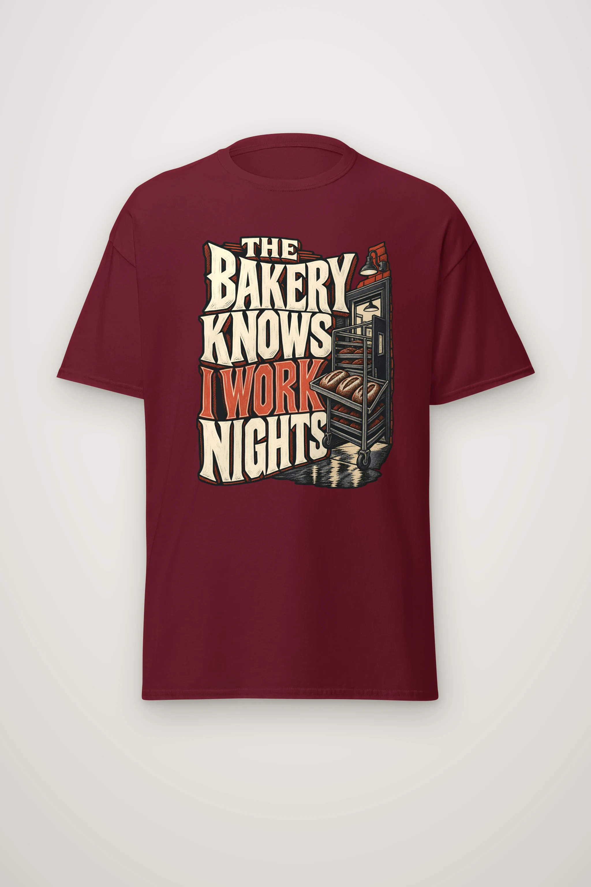 "Night Bakery Rack" Heavyweight Unisex Crewneck T-shirt
