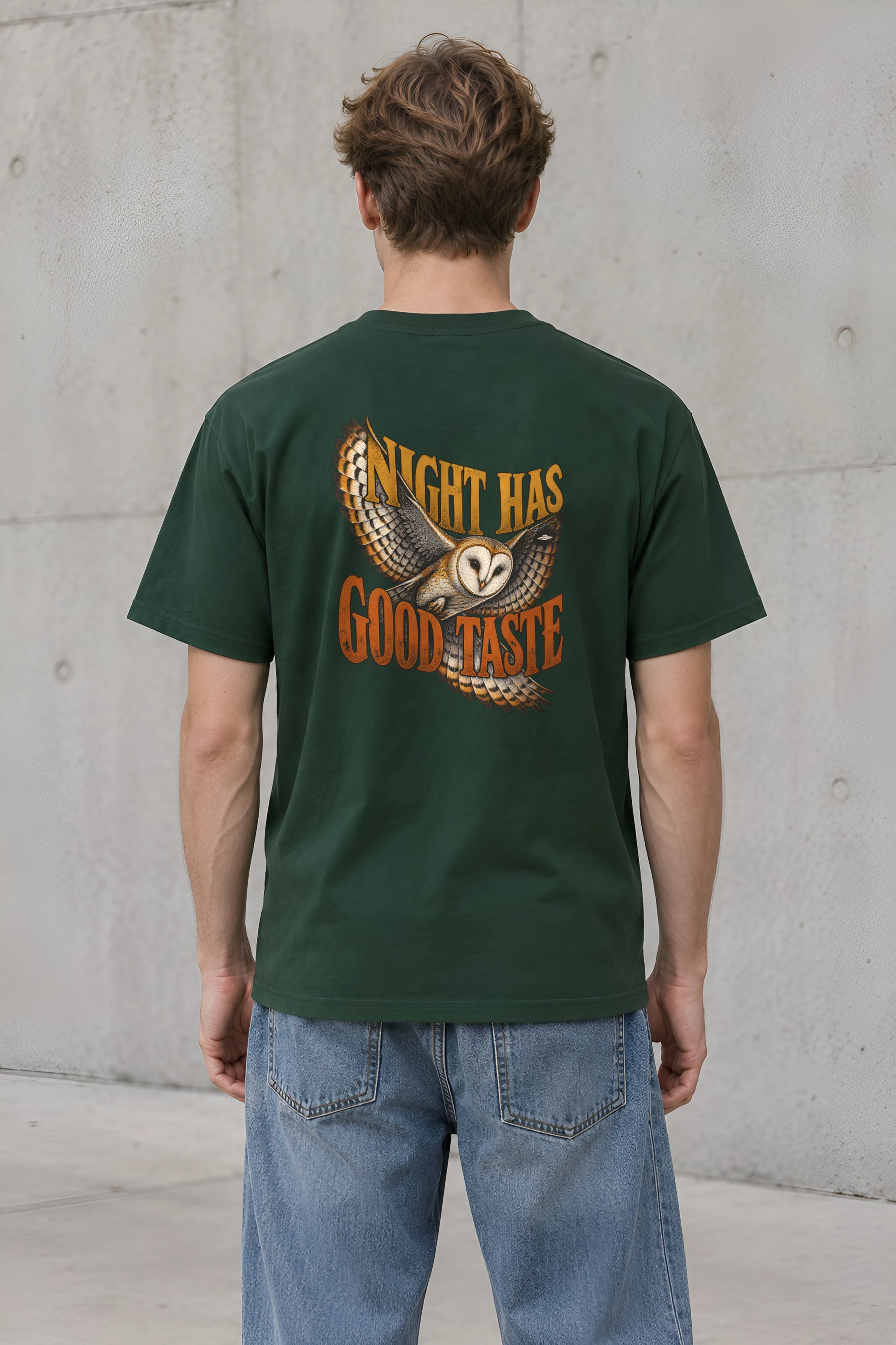 "Night Has Good Taste" Heavyweight Unisex Crewneck T-shirt