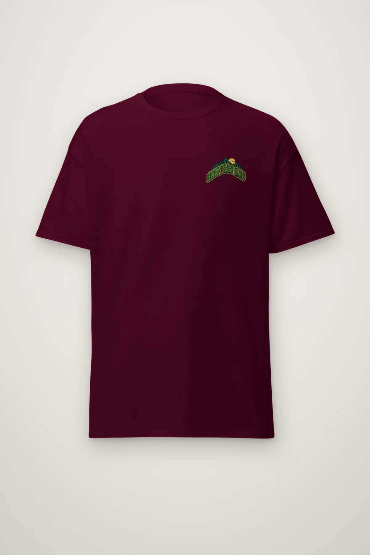 "Night Pines Club" Heavyweight Unisex Crewneck T-shirt