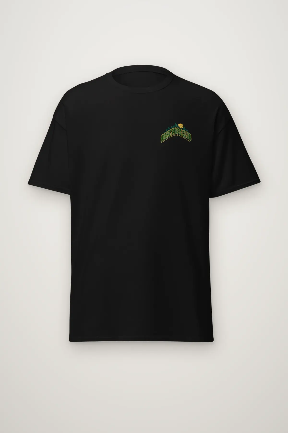 "Night Pines Club" Heavyweight Unisex Crewneck T-shirt