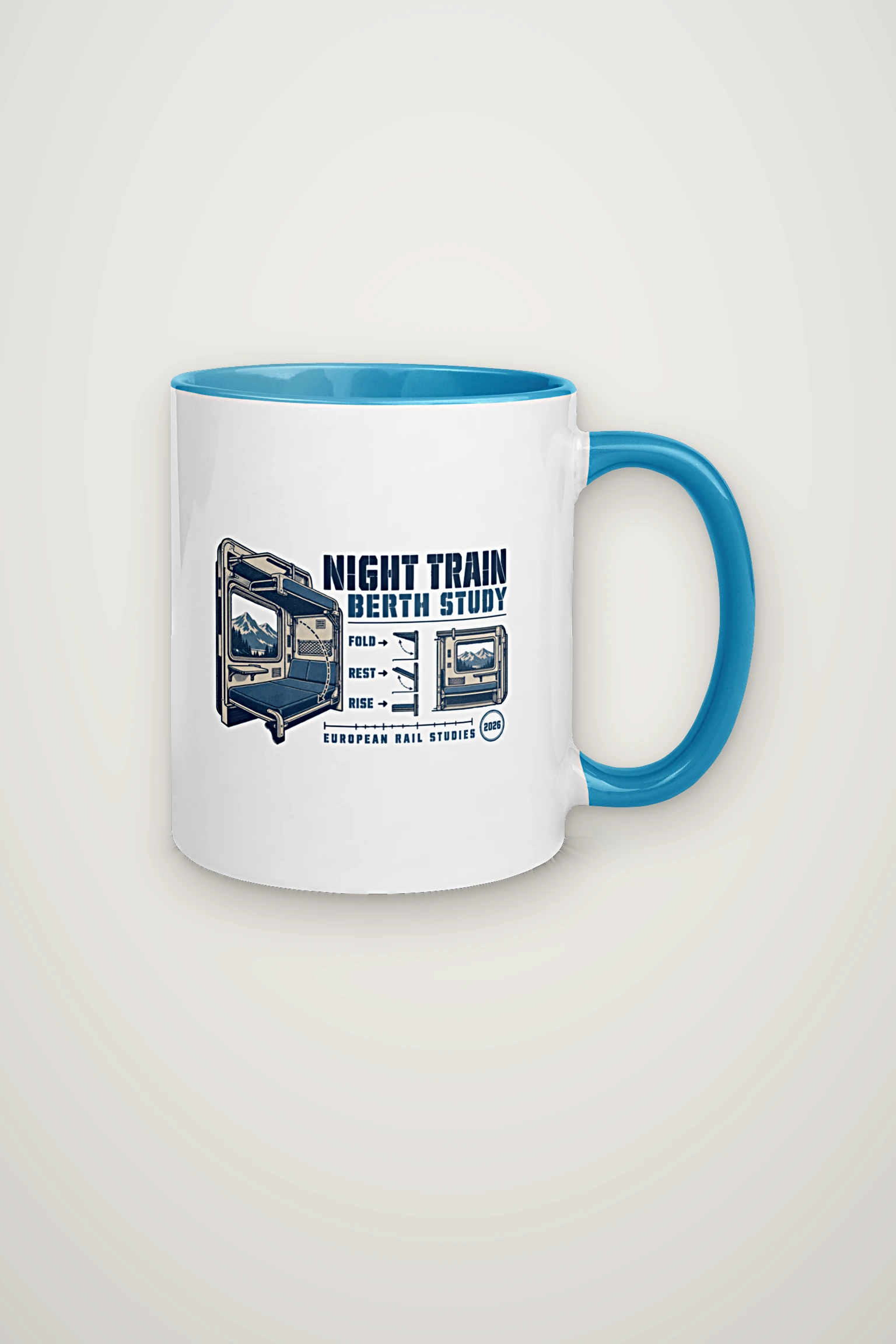 "Night Train Berth Study" 11oz Ceramic Mug