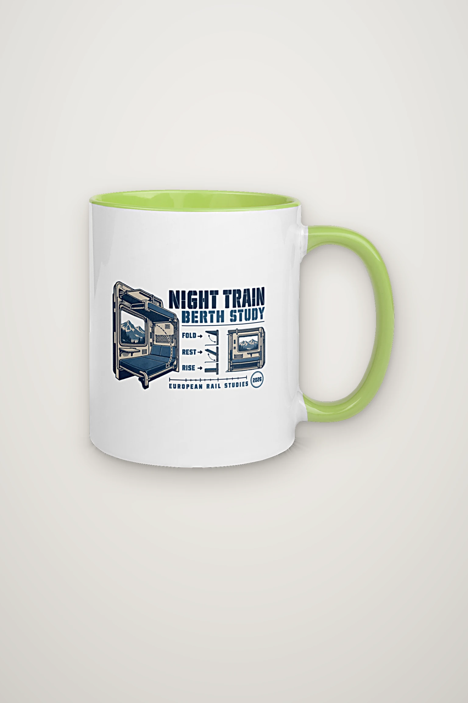 "Night Train Berth Study" 11oz Ceramic Mug