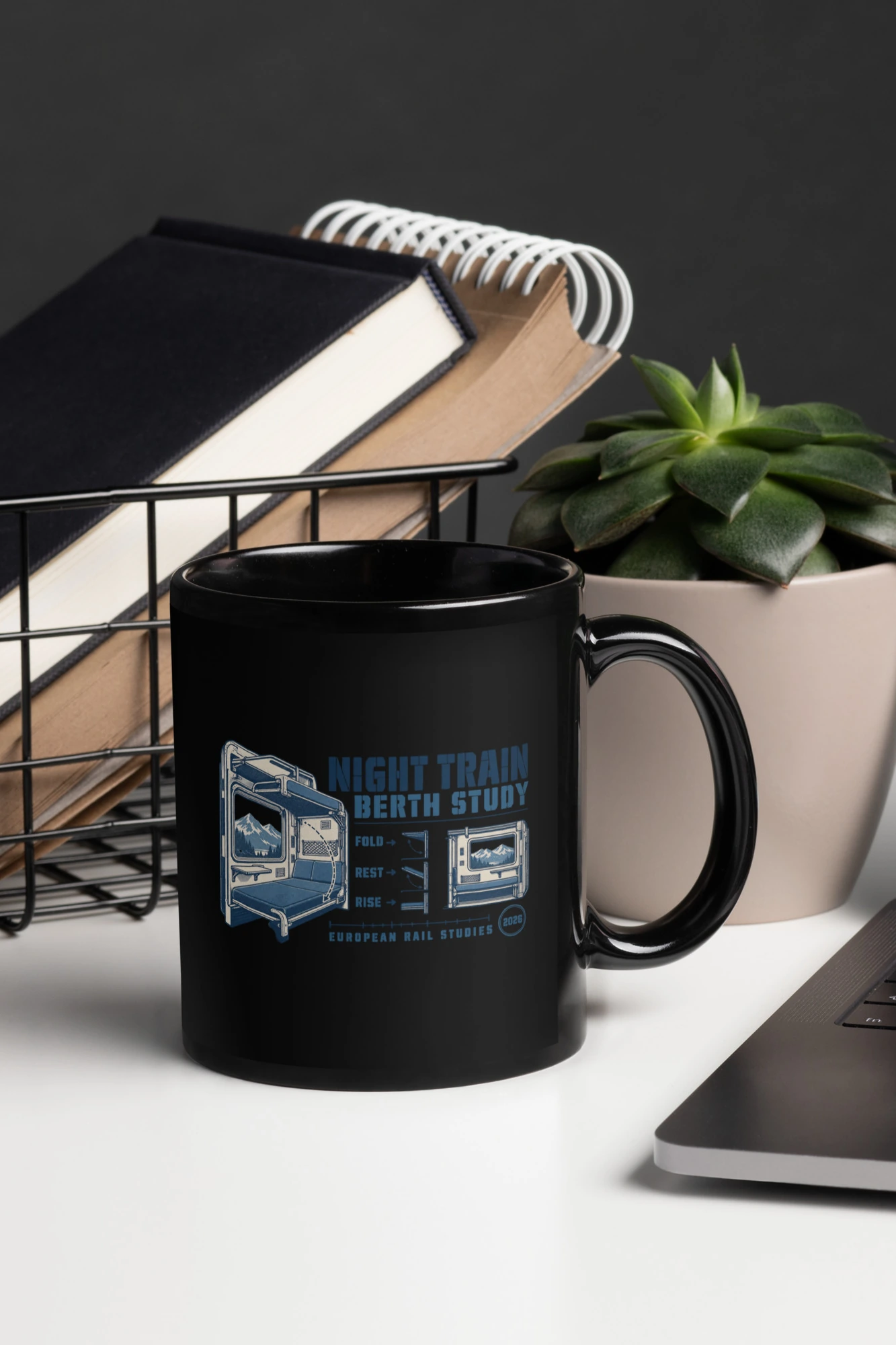 "Night Train Berth Study" 11oz Ceramic Mug