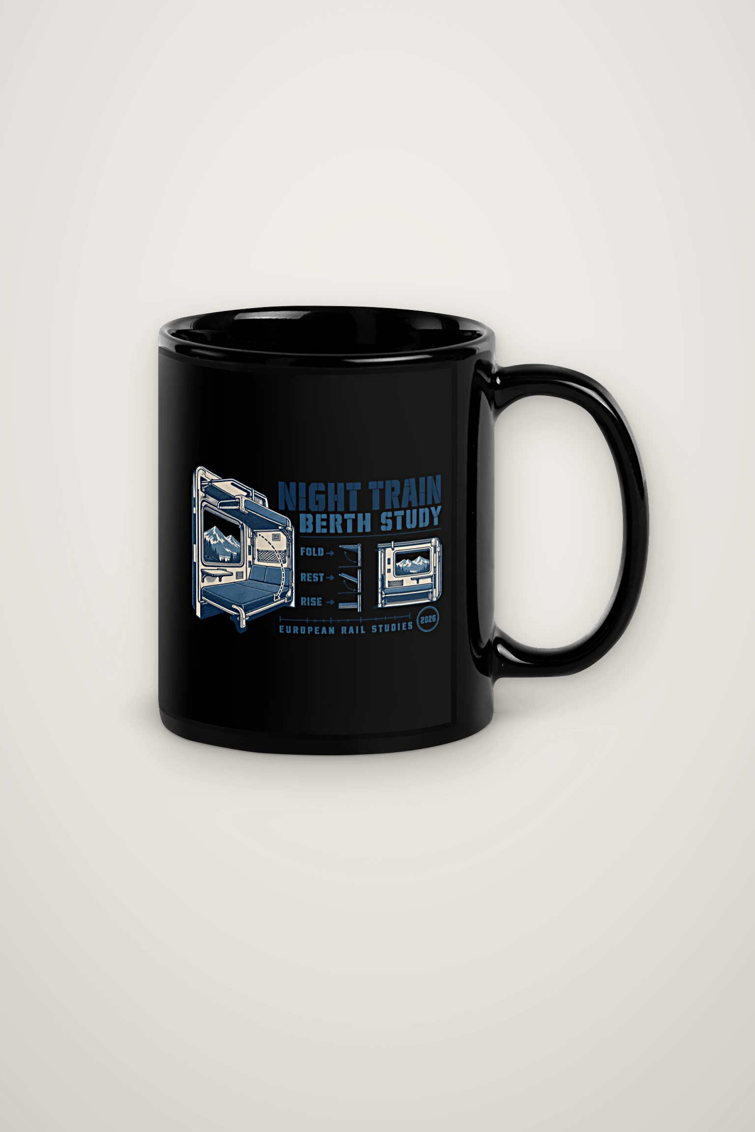"Night Train Berth Study" 11oz Ceramic Mug
