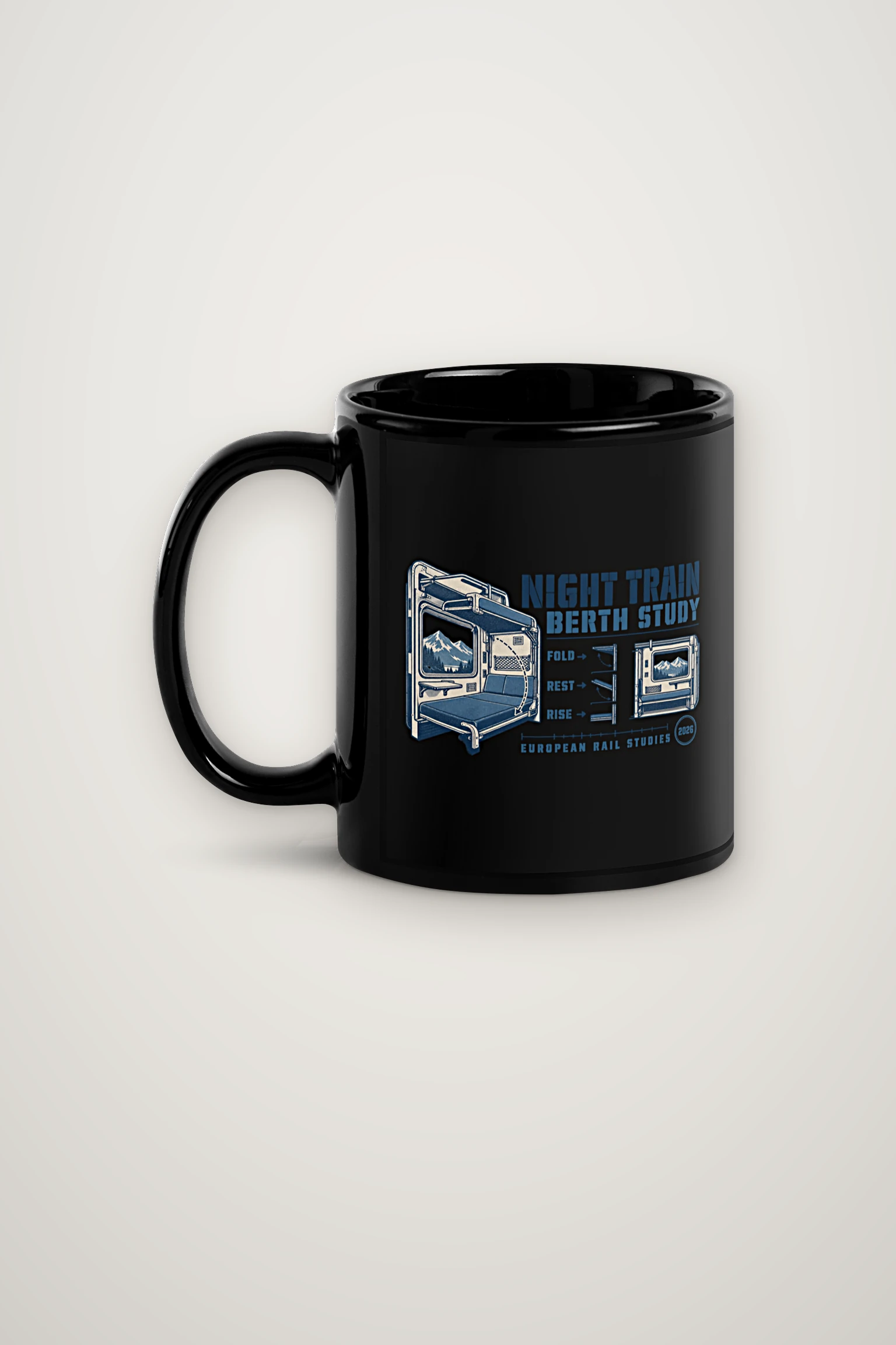 "Night Train Berth Study" 11oz Ceramic Mug