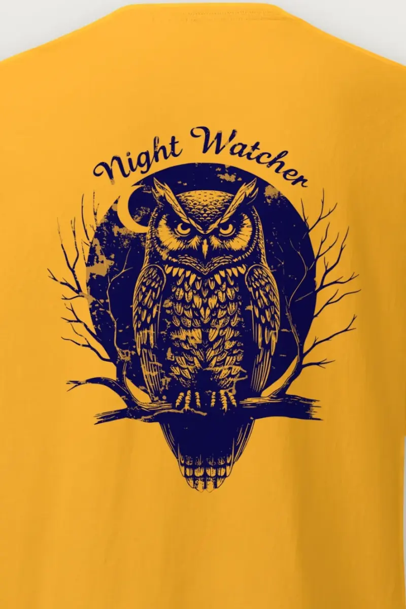 "Night Watcher" Heavyweight Unisex Crewneck T-shirt