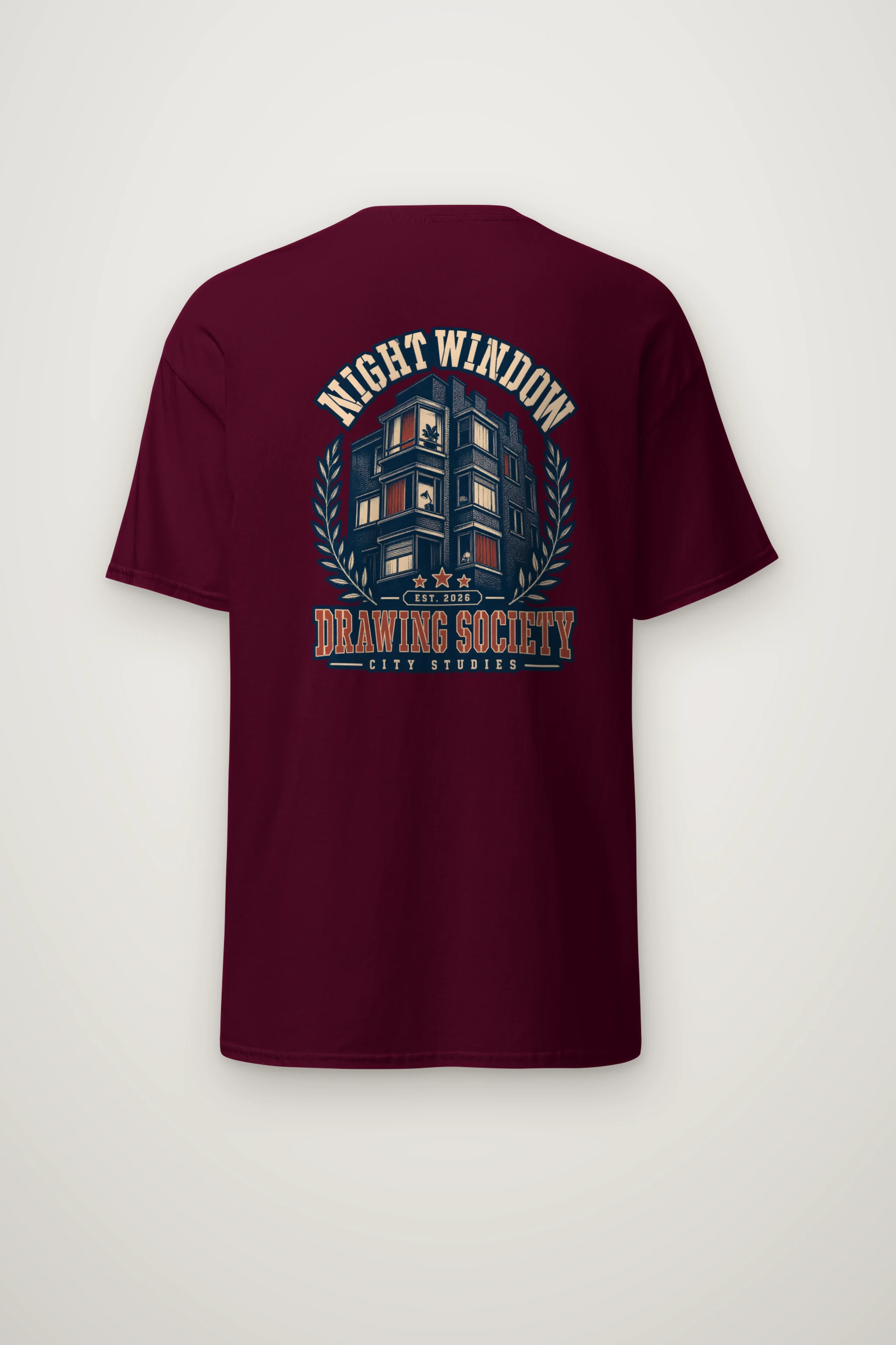 "Night Window" Heavyweight Unisex Crewneck T-shirt