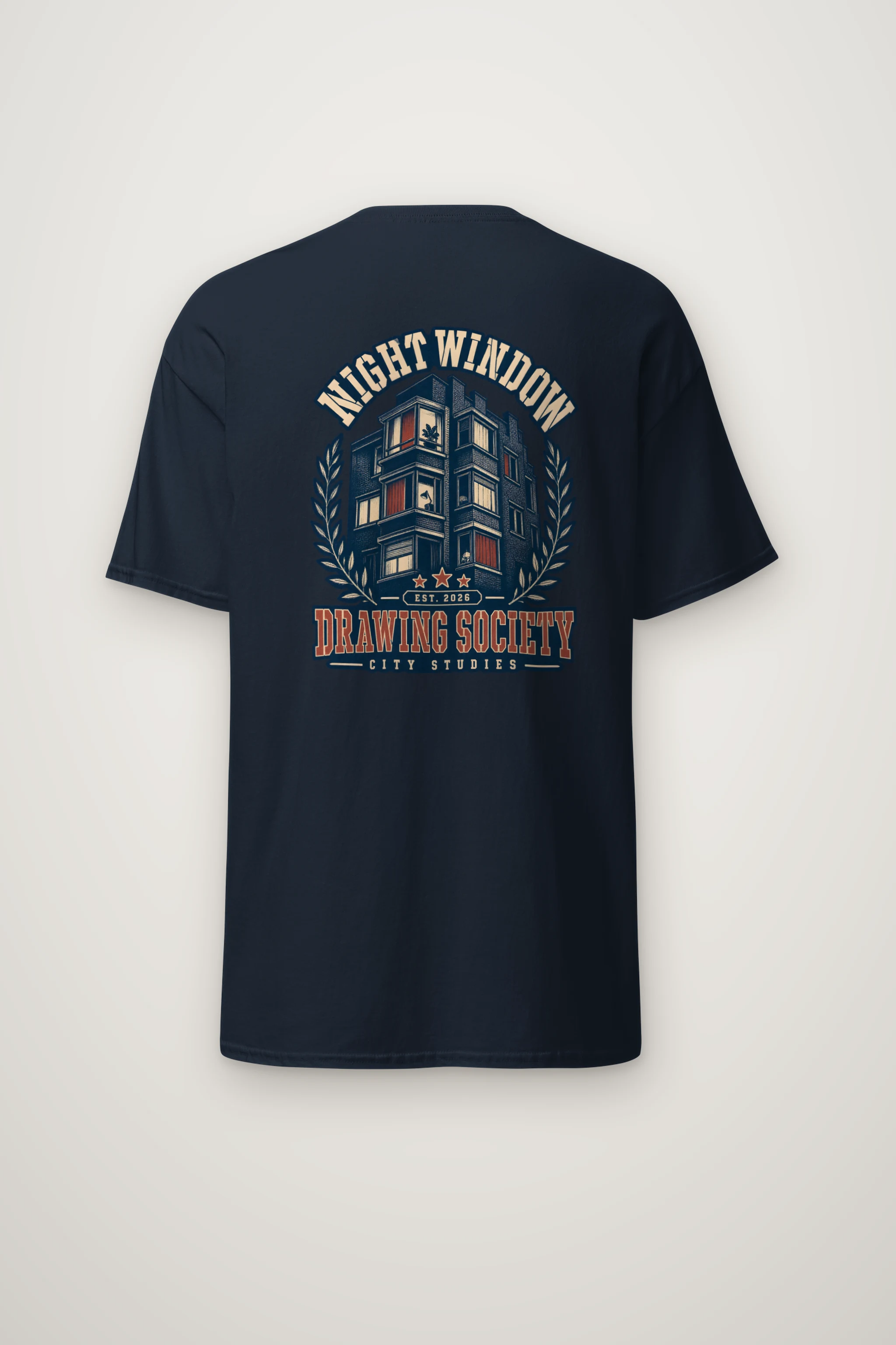 "Night Window" Heavyweight Unisex Crewneck T-shirt