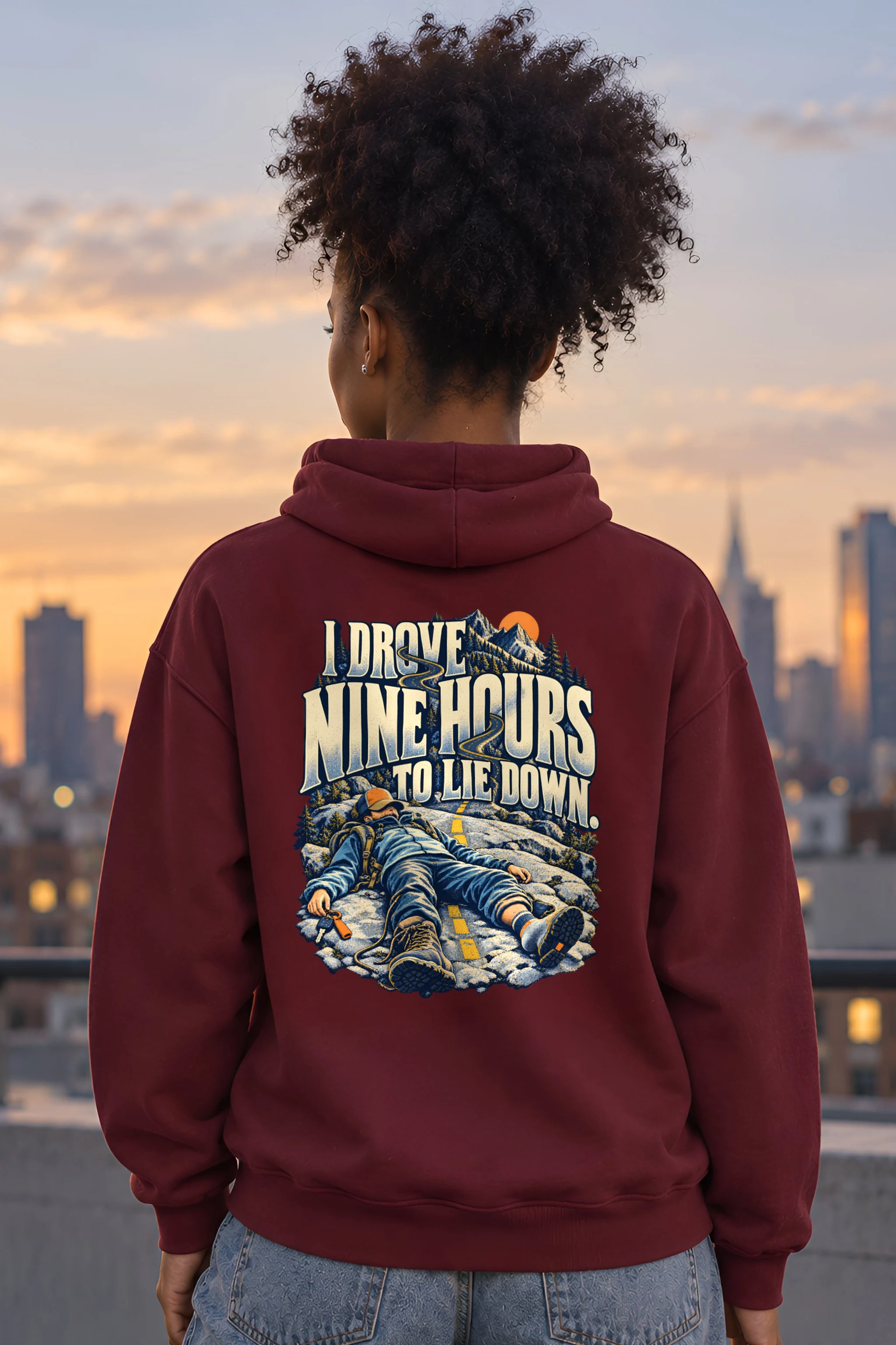 "Nine Hours Down" Unisex Pullover Hoodie