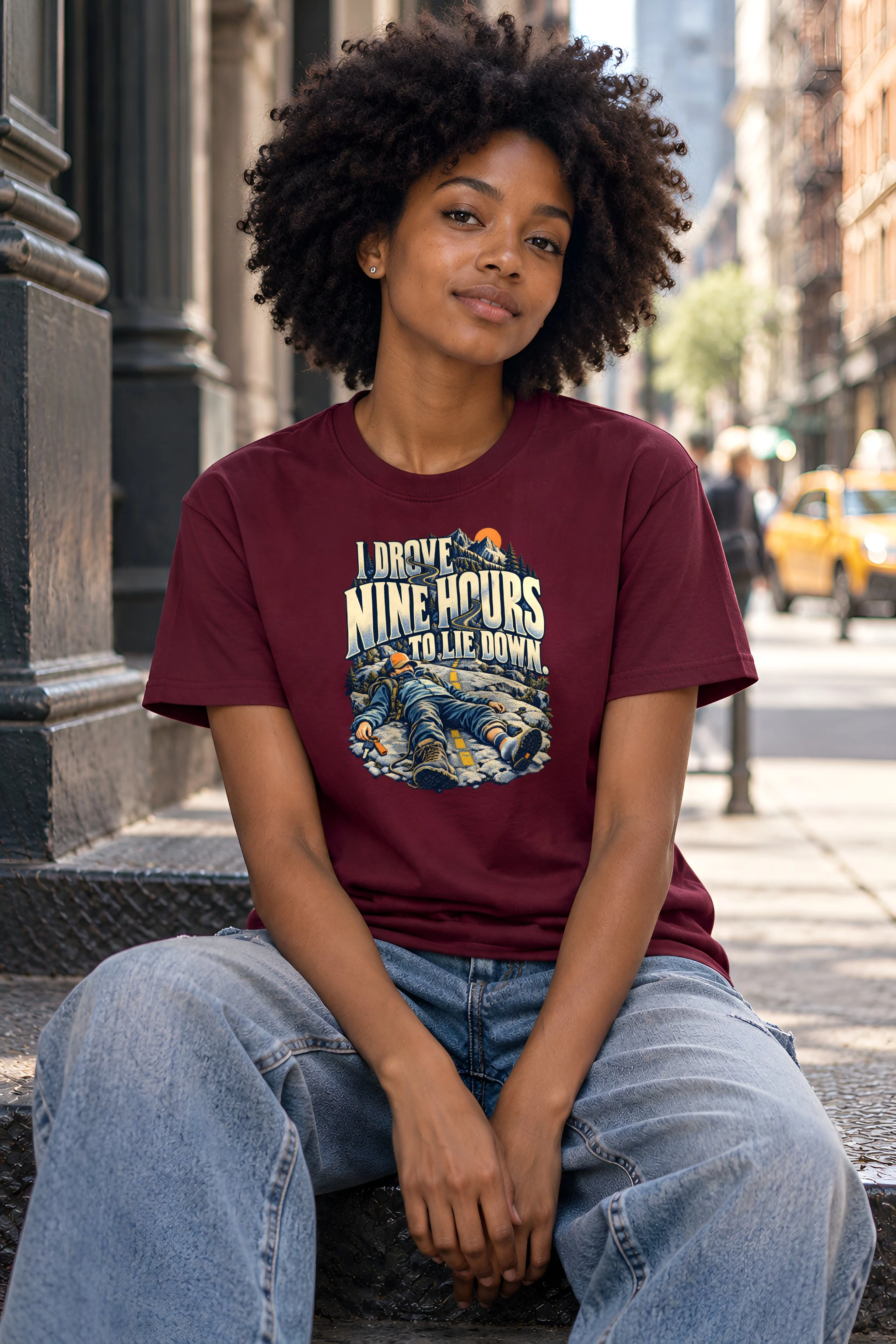 "Nine Hours To Rest" Heavyweight Unisex Crewneck T-shirt