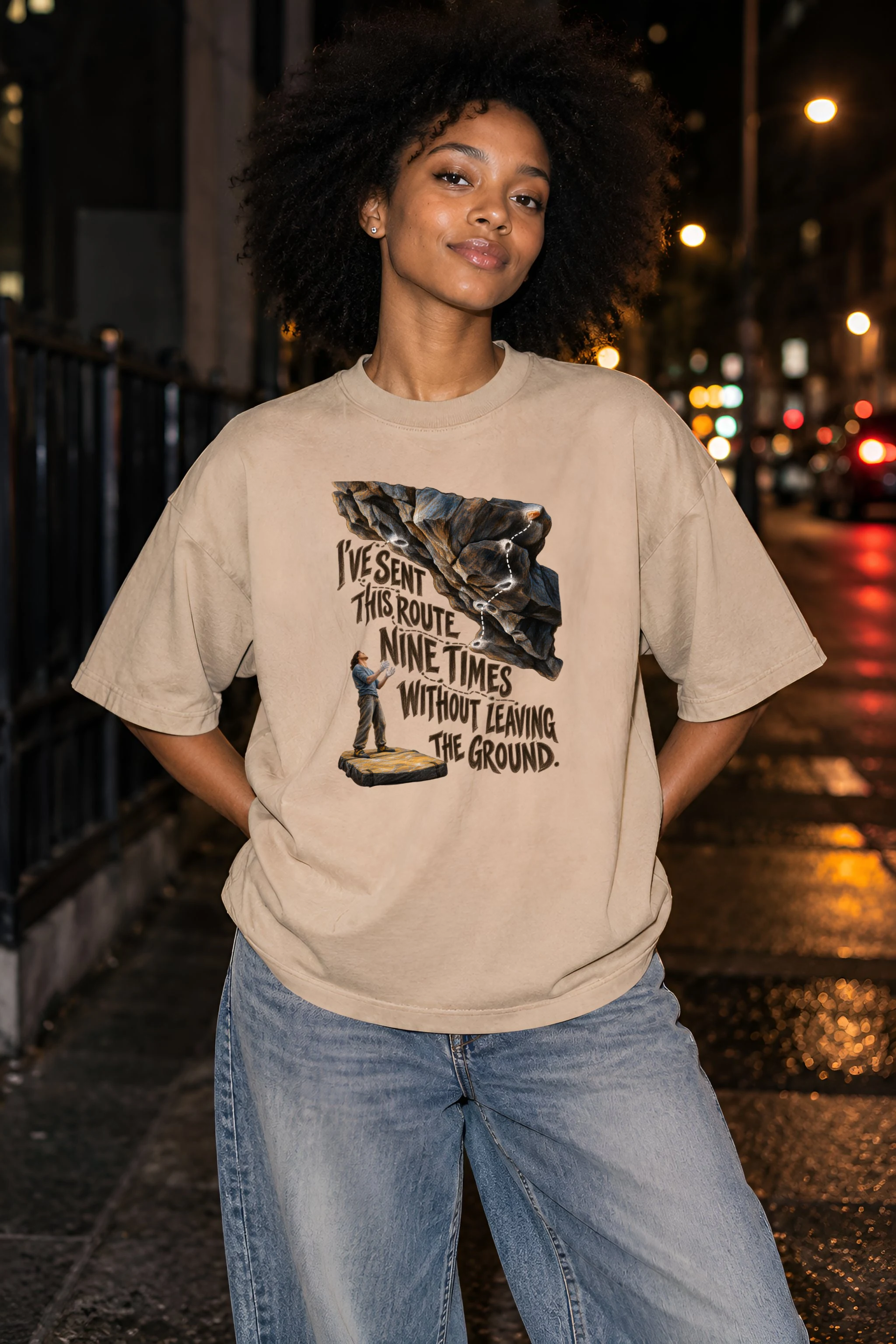 "Nine Times" Unisex Oversized Heavyweight Crewneck T-Shirt