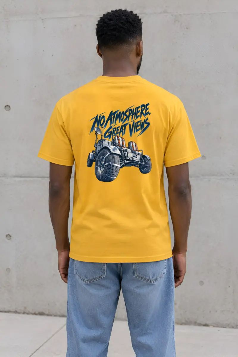 “No Atmosphere, Great Views” Heavyweight Unisex Crewneck T-shirt