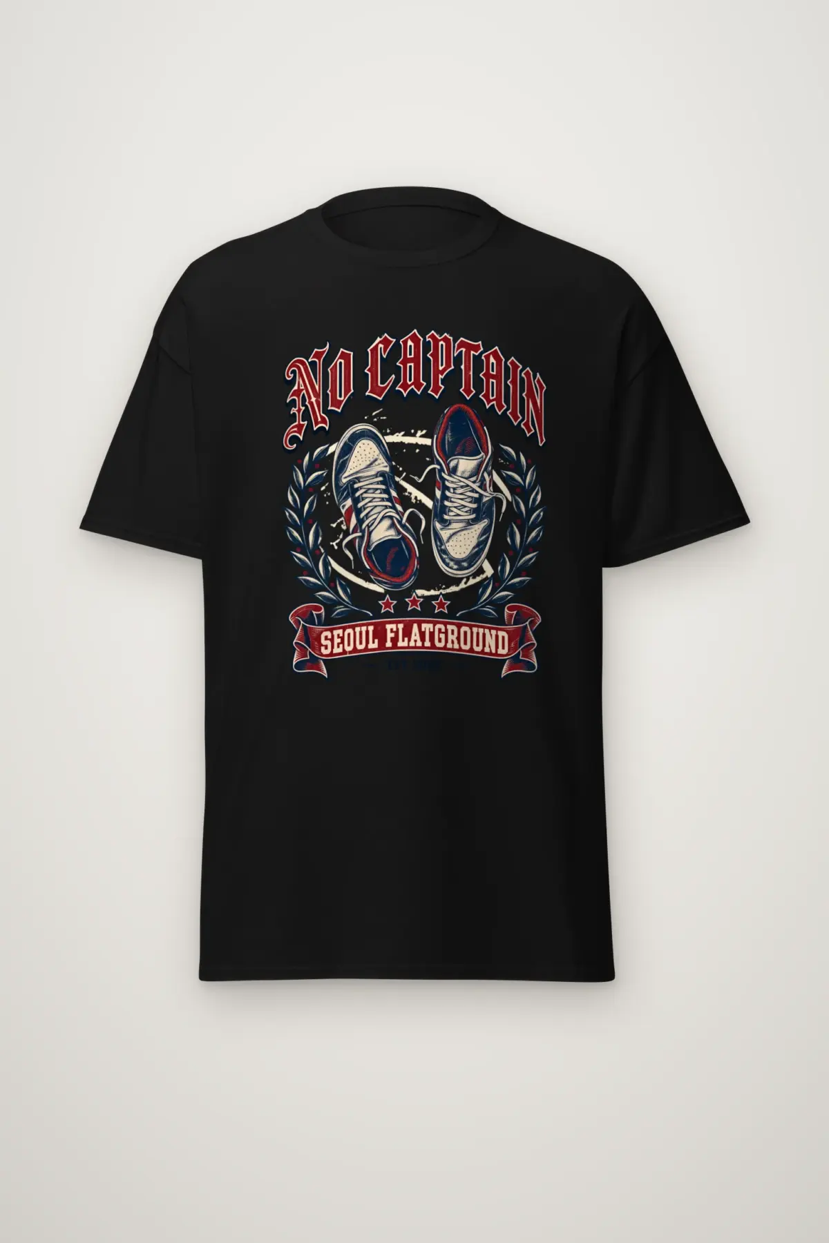 "No Captain Seoul Flatground" Heavyweight Unisex Crewneck T-shirt