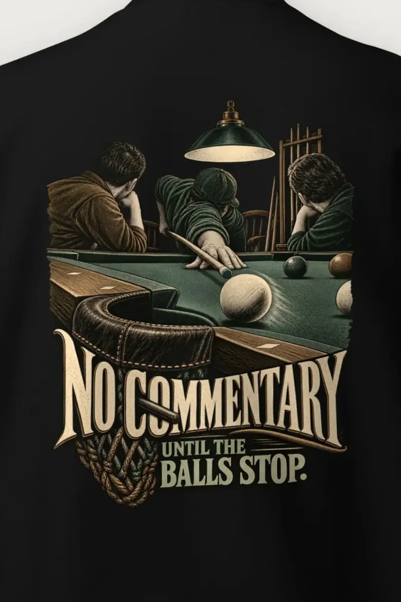 "No Commentary Until The Balls Stop" Heavy Blend Unisex Crewneck Sweatshirt - the graphic up close