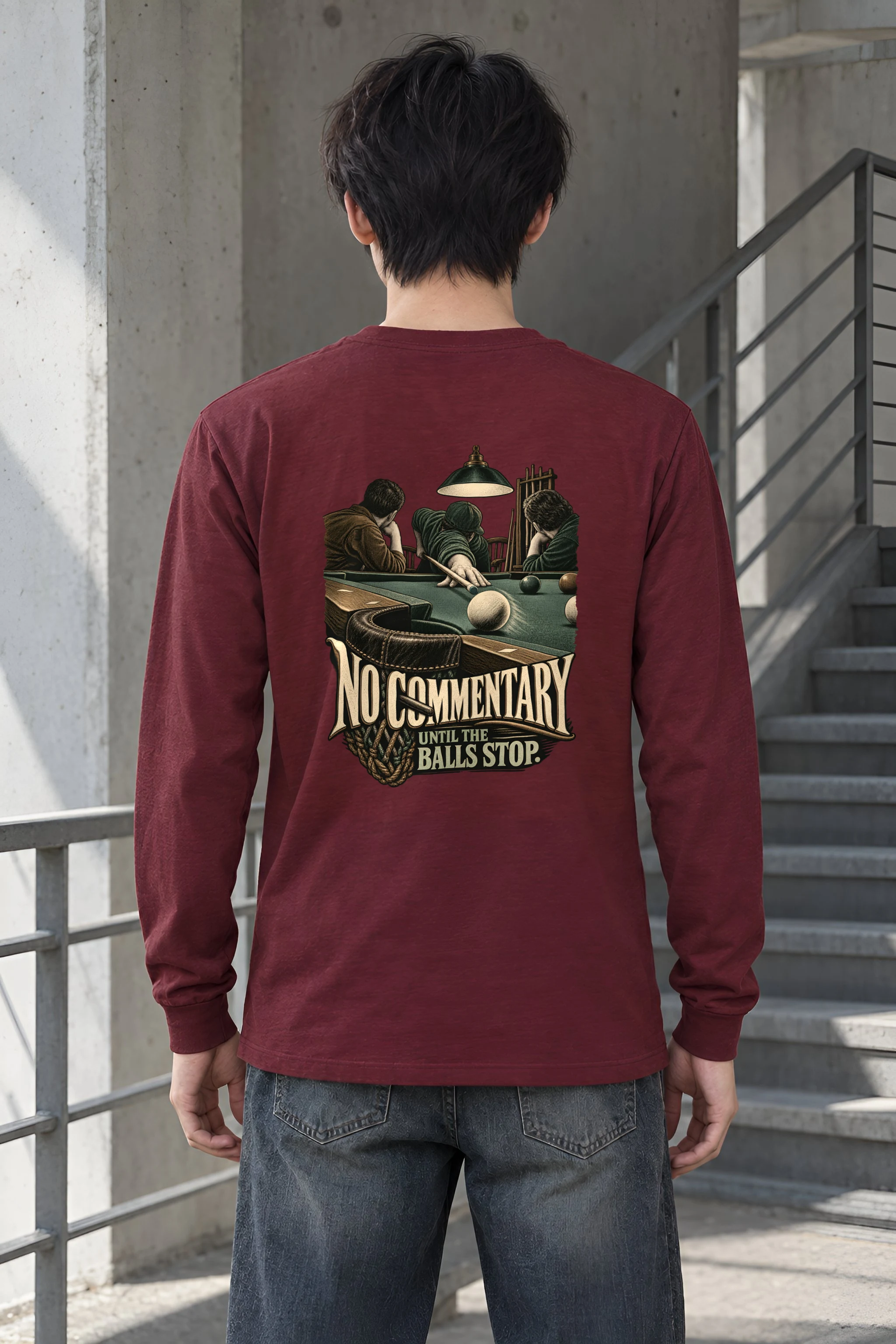 "No Commentary Until The Balls Stop" Unisex Longsleeve T-shirt