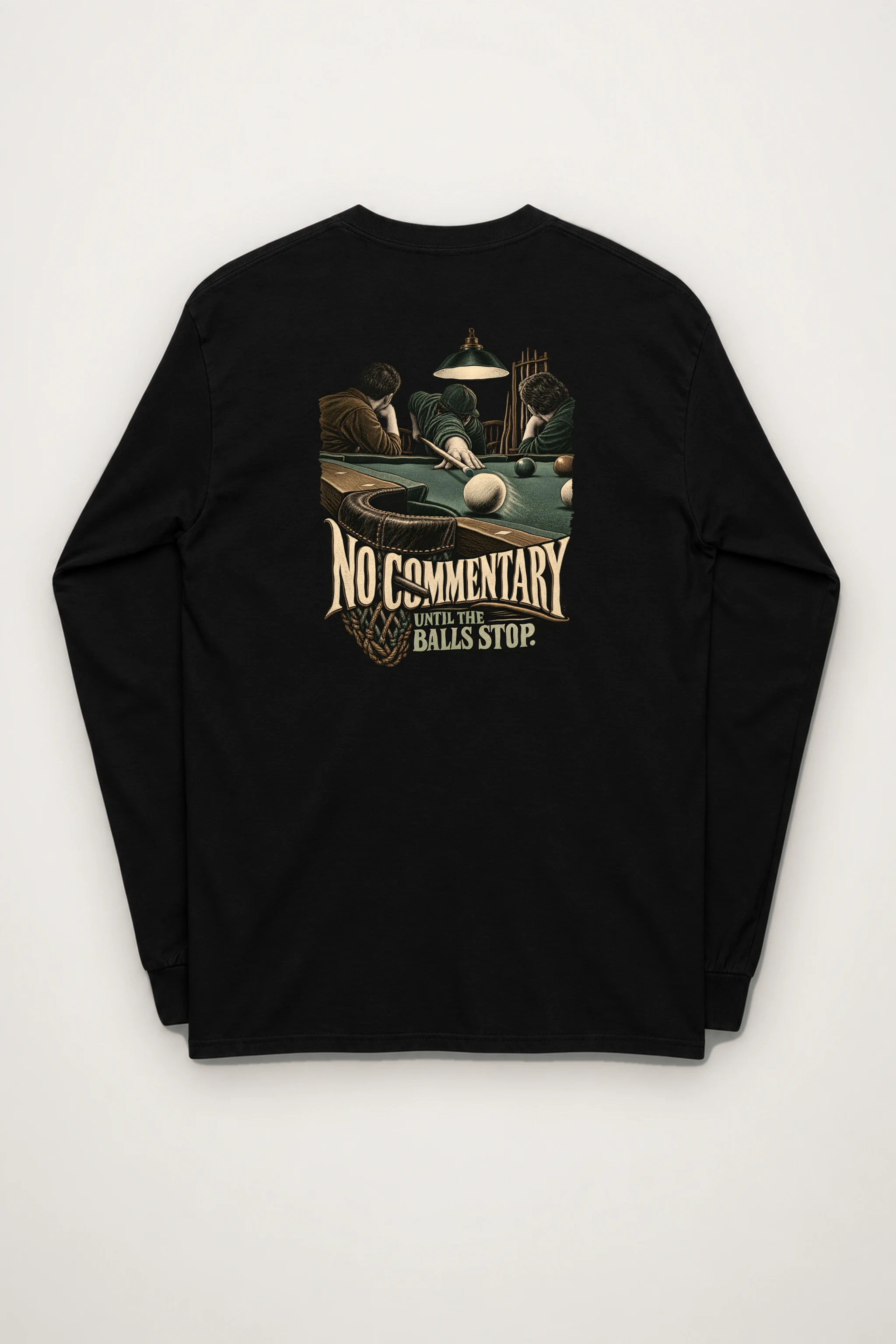 "No Commentary Until The Balls Stop" Unisex Longsleeve T-shirt