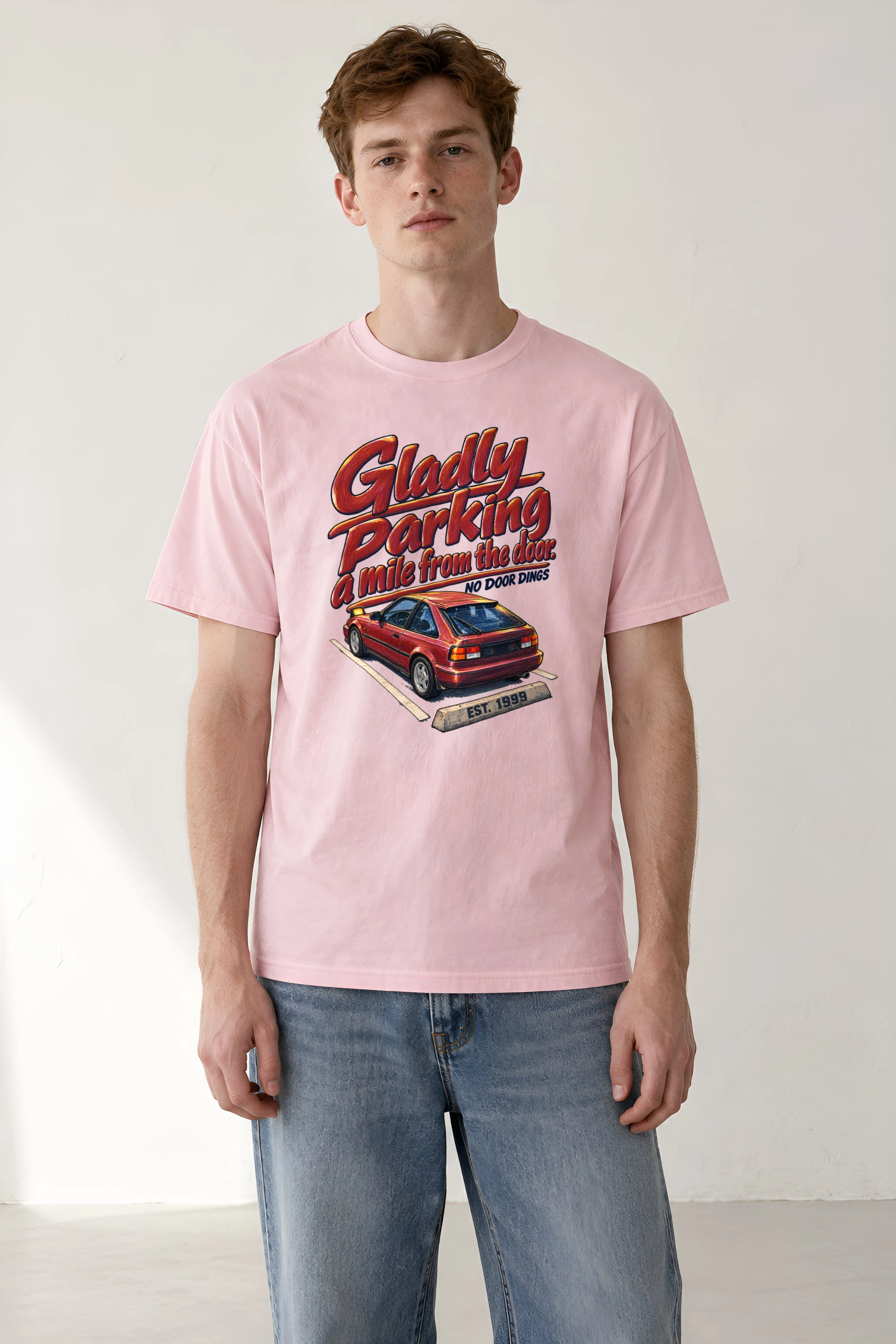 "No Door Dings" Heavyweight Unisex Crewneck T-shirt