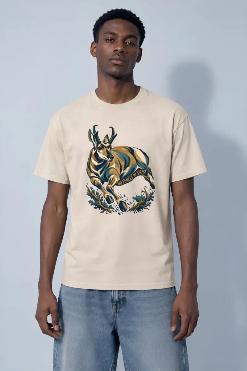 "No Fences in Sight" Heavyweight Unisex Crewneck T-shirt
