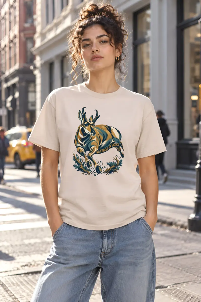 "No Fences in Sight" Heavyweight Unisex Crewneck T-shirt