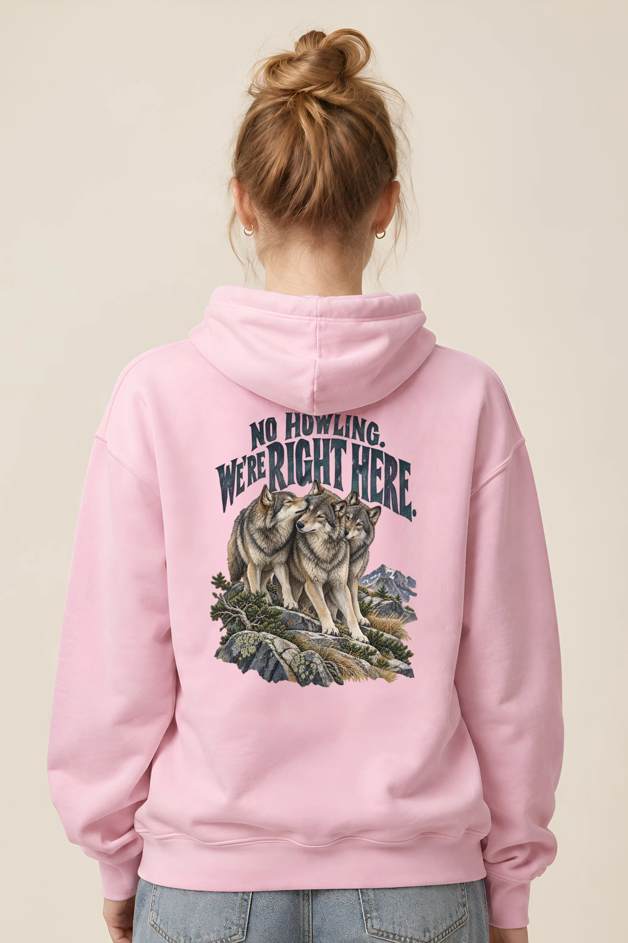 "No Howling, We're Right Here" Heavy Blend Unisex Pullover Hoodie