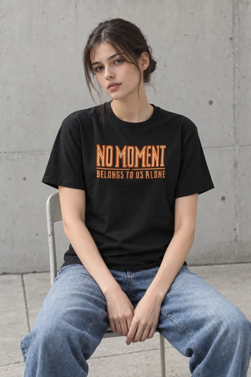 "No Moment Belongs to Us Alone" Heavyweight Unisex Crewneck T-shirt