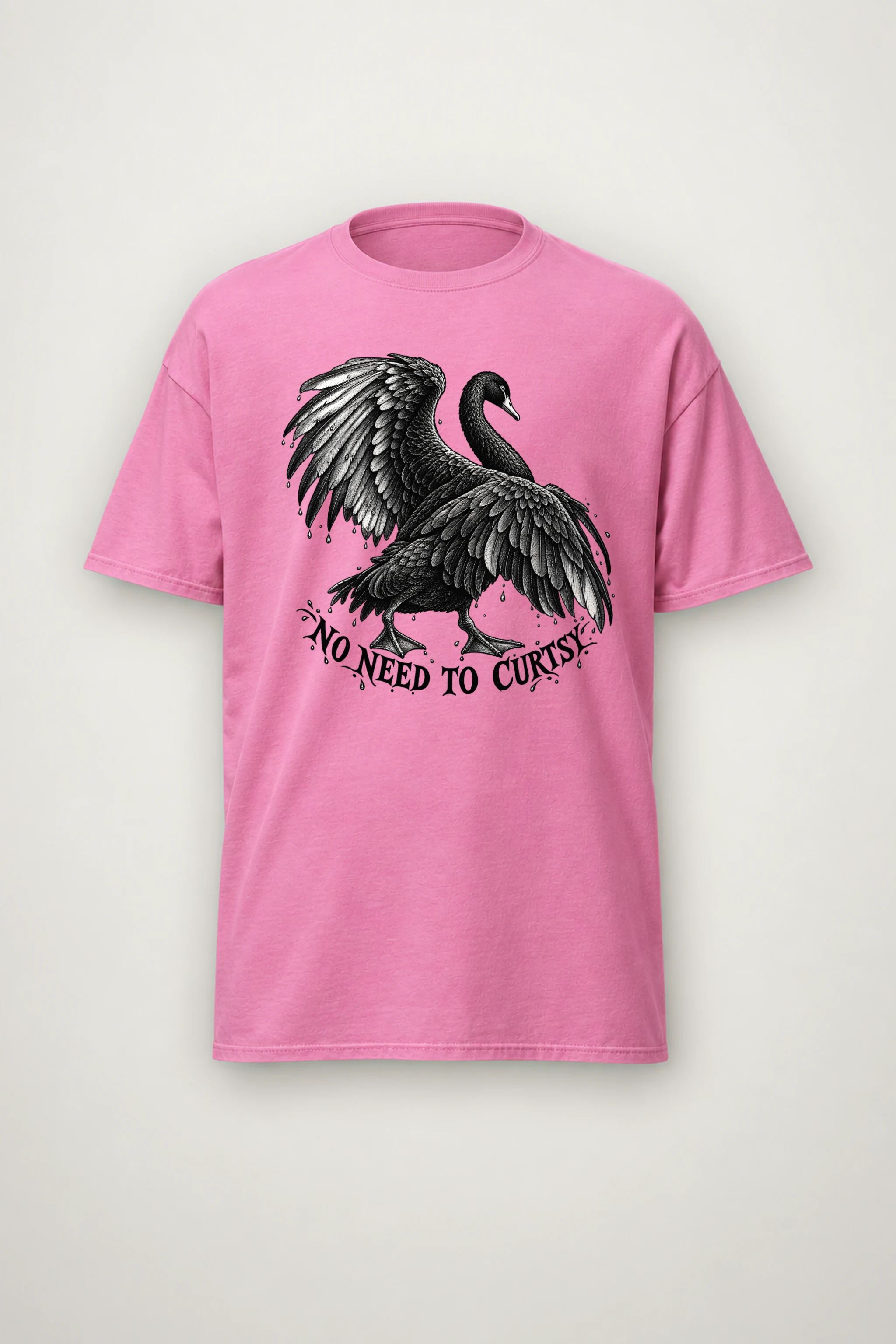 "No Need to Curtsy" Heavyweight Unisex Crewneck T-shirt