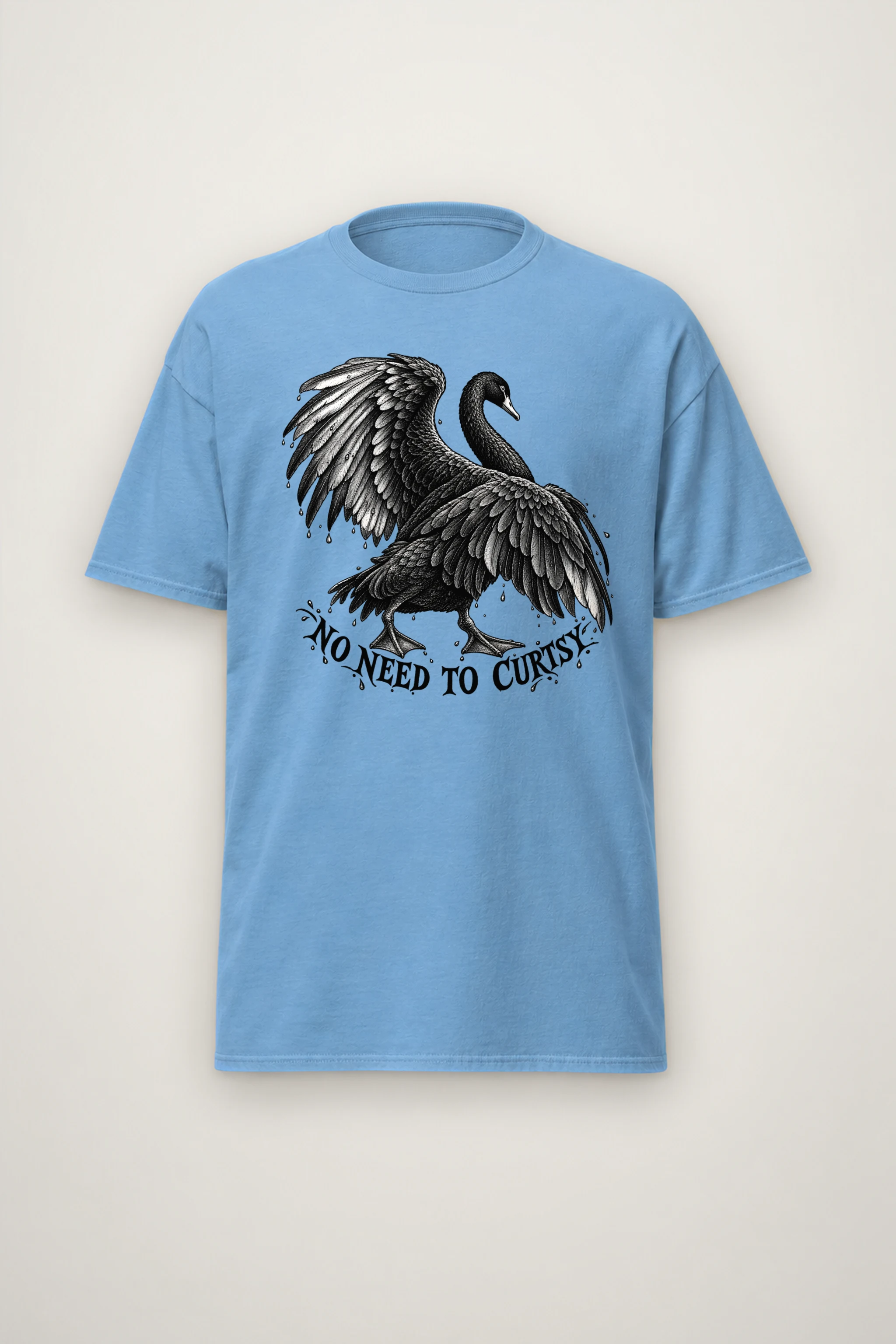 "No Need to Curtsy" Heavyweight Unisex Crewneck T-shirt