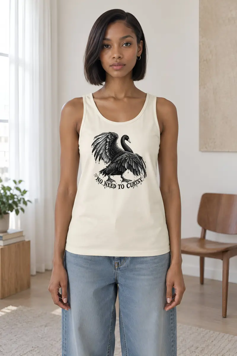 “No Need to Curtsy” Unisex Jersey Tank
